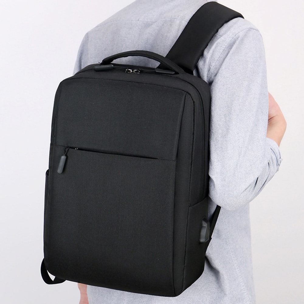 Vandafvisende 16" laptoprygsæk i nylon, Sort