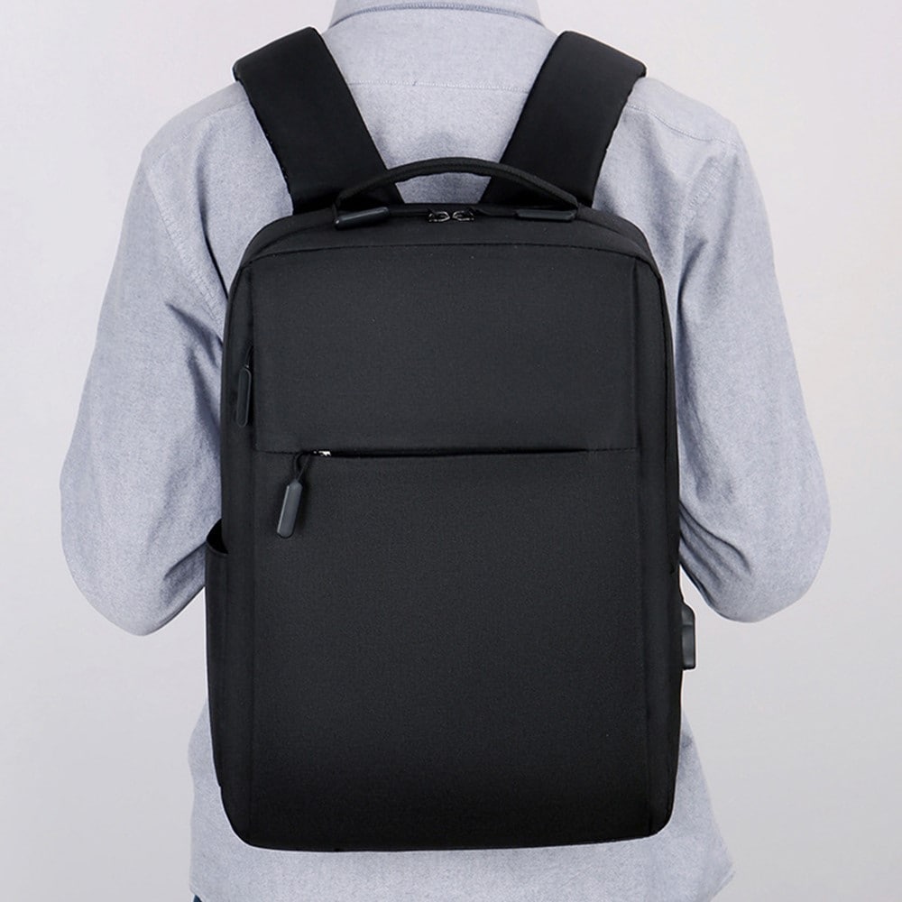 Vandafvisende 16" laptoprygsæk i nylon, Sort