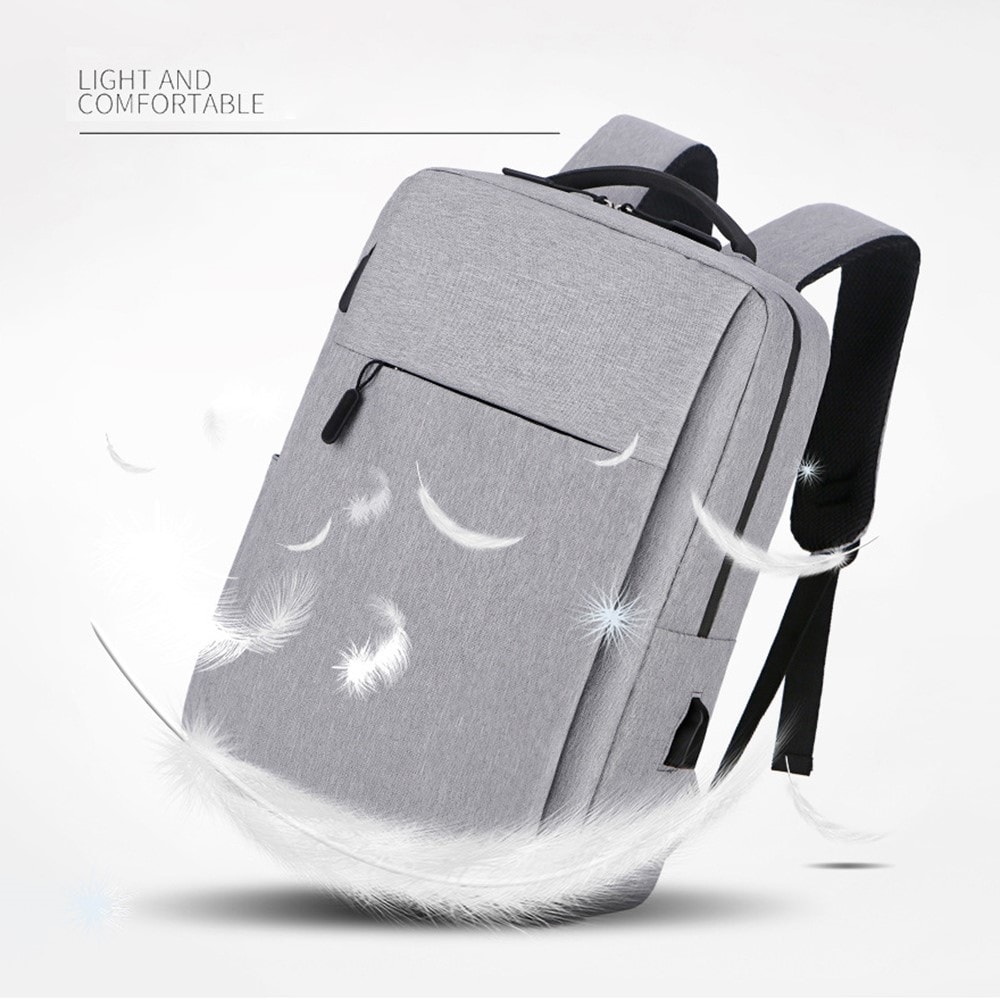 Vandafvisende 16" laptoprygsæk i nylon, Sort
