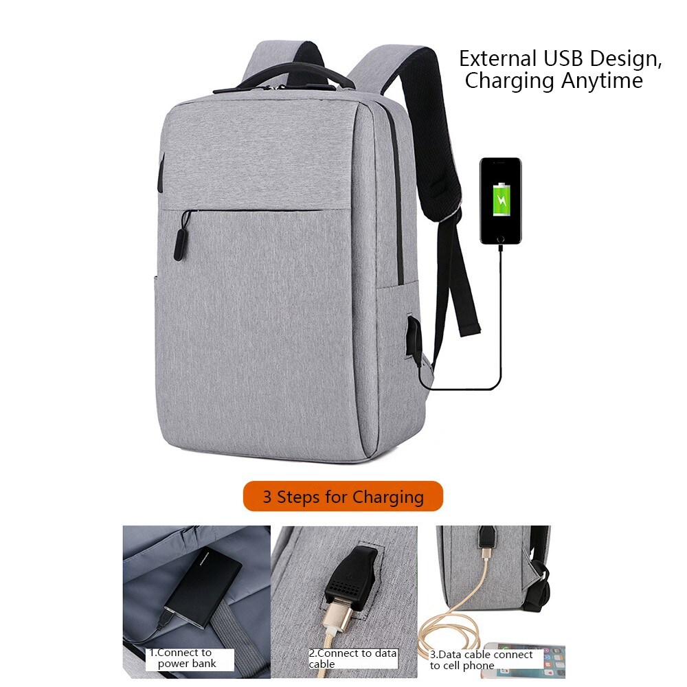 Vandafvisende 16" laptoprygsæk i nylon, Sort
