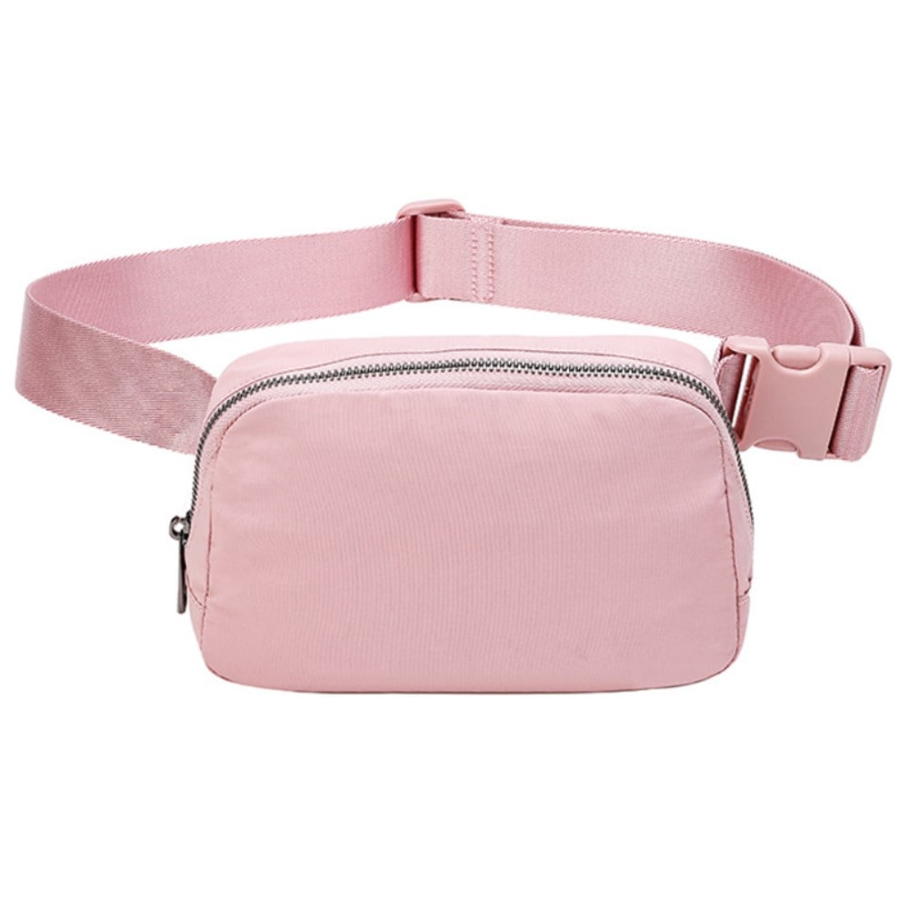 Crossbody-taske i nylon, Lyserød