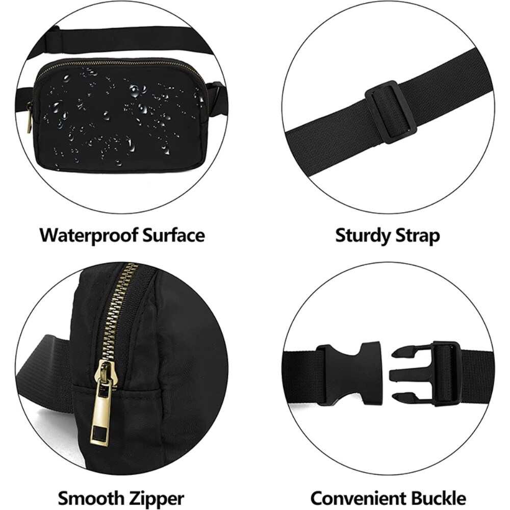 Crossbody-taske i nylon, Sort