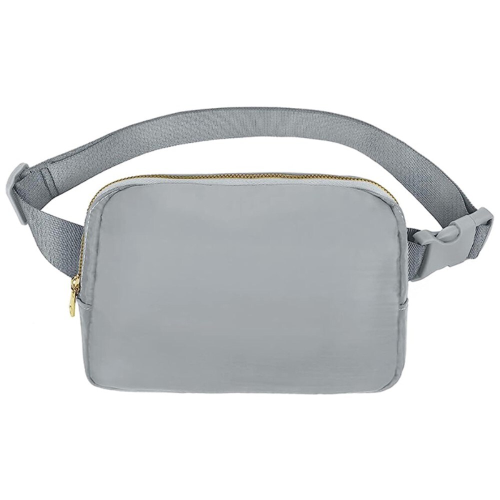 Crossbody-taske i nylon, Grå