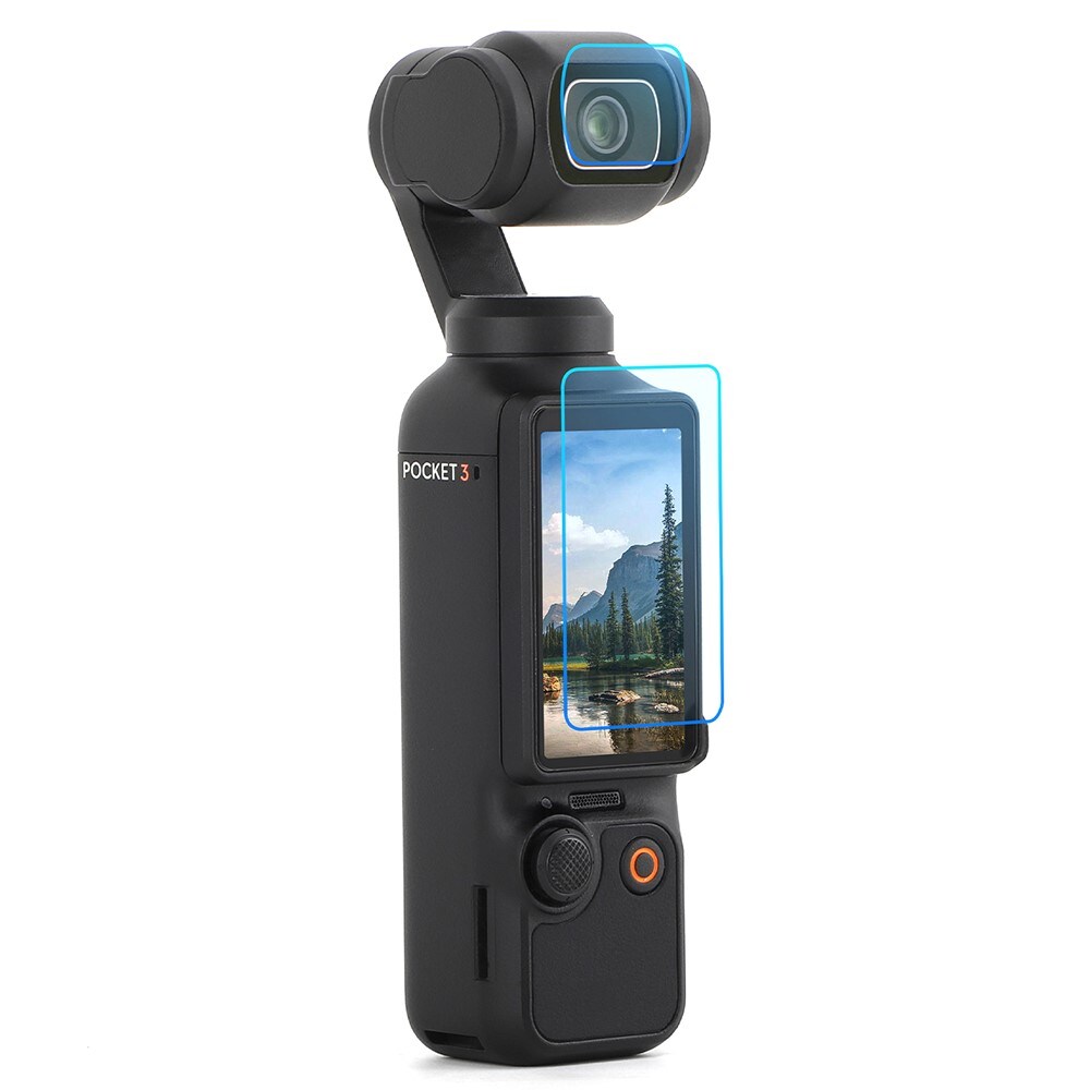 DJI Osmo Pocket 3 skærmbeskytter & linsebeskytter i hærdet glas