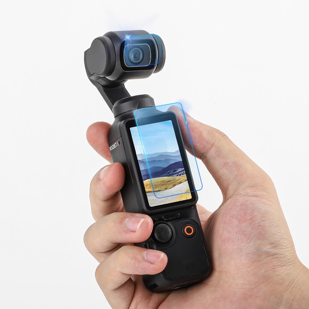 DJI Osmo Pocket 3 skærmbeskytter & linsebeskytter i hærdet glas