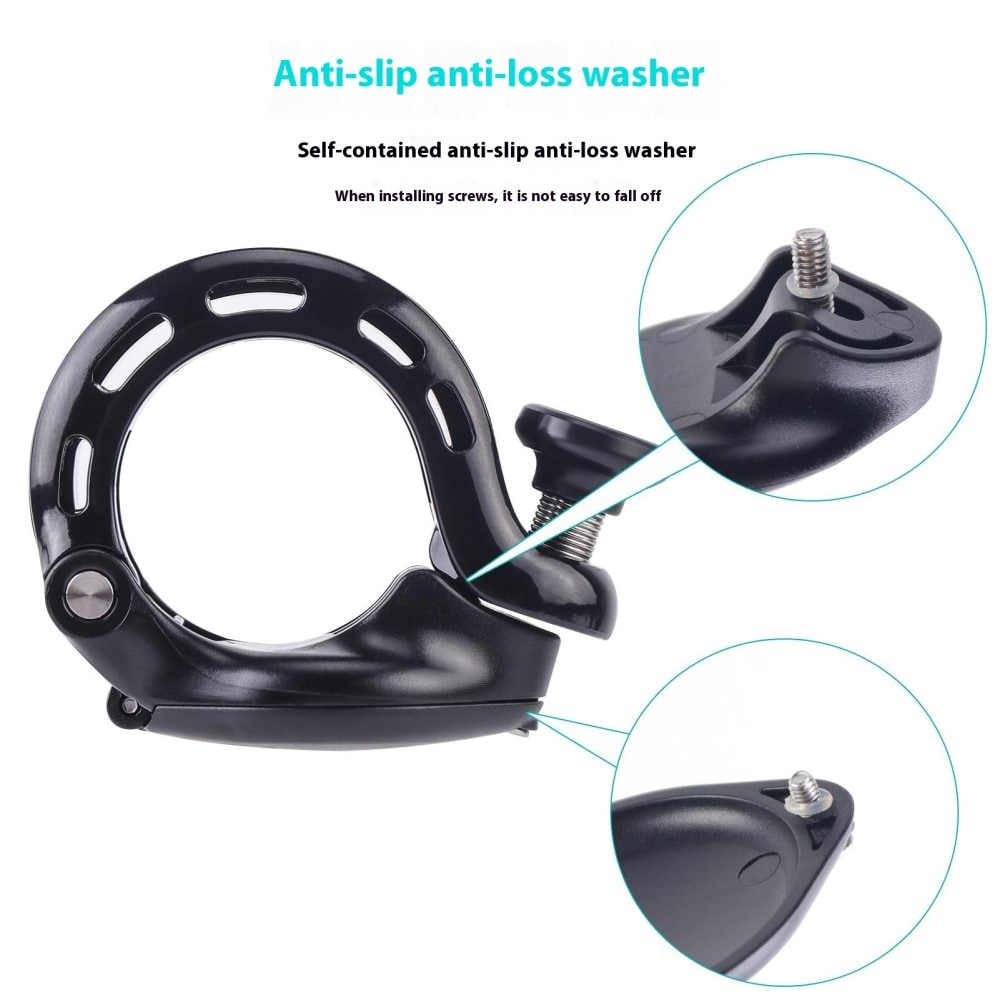 Skjult Apple AirTag-holder & cykelklokke, Sort