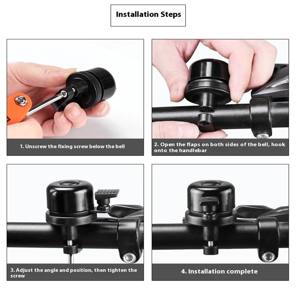Apple AirTag-holder ringeklokke til cykel, Sort