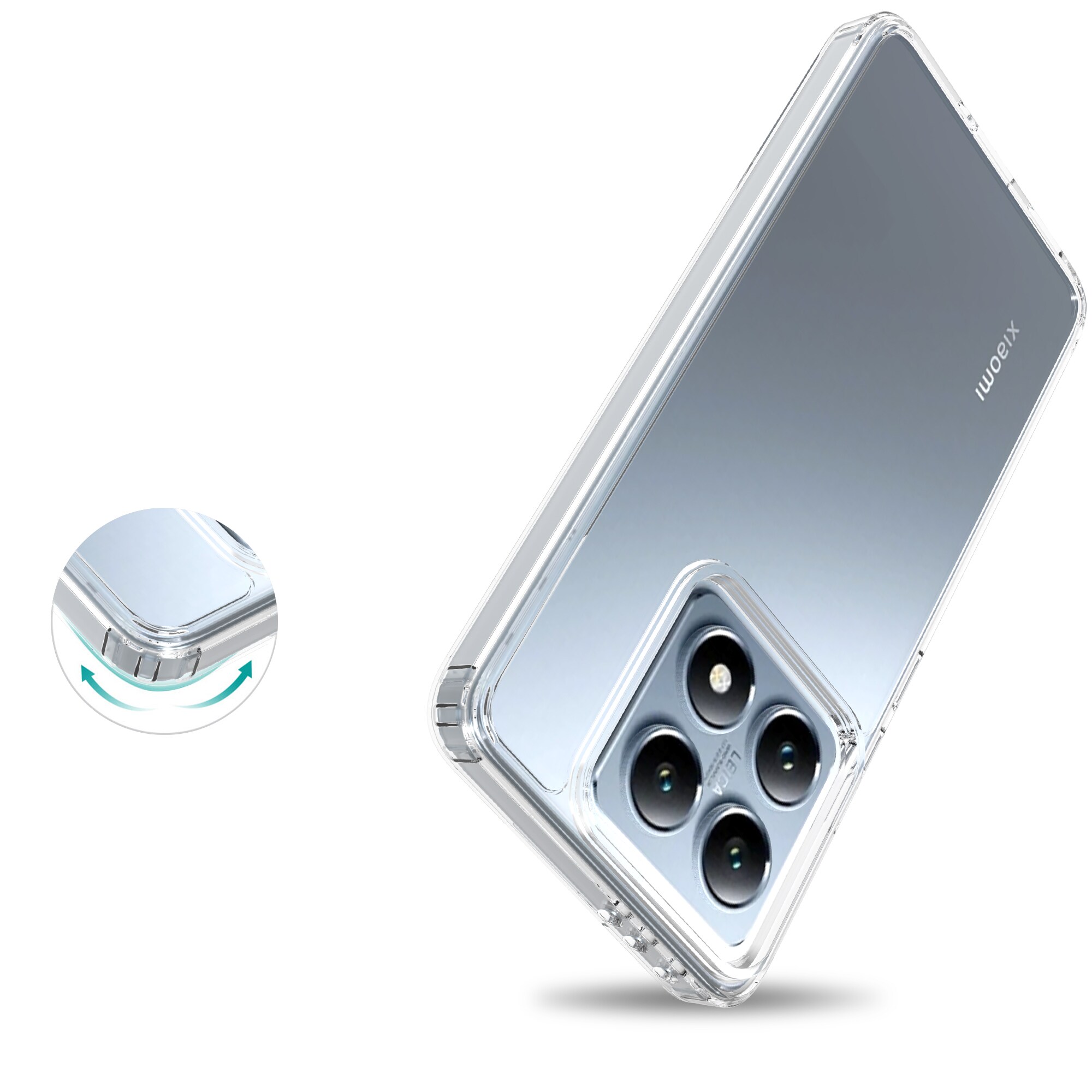 Xiaomi 14T Crystal Hybrid-cover, Gennemsigtig