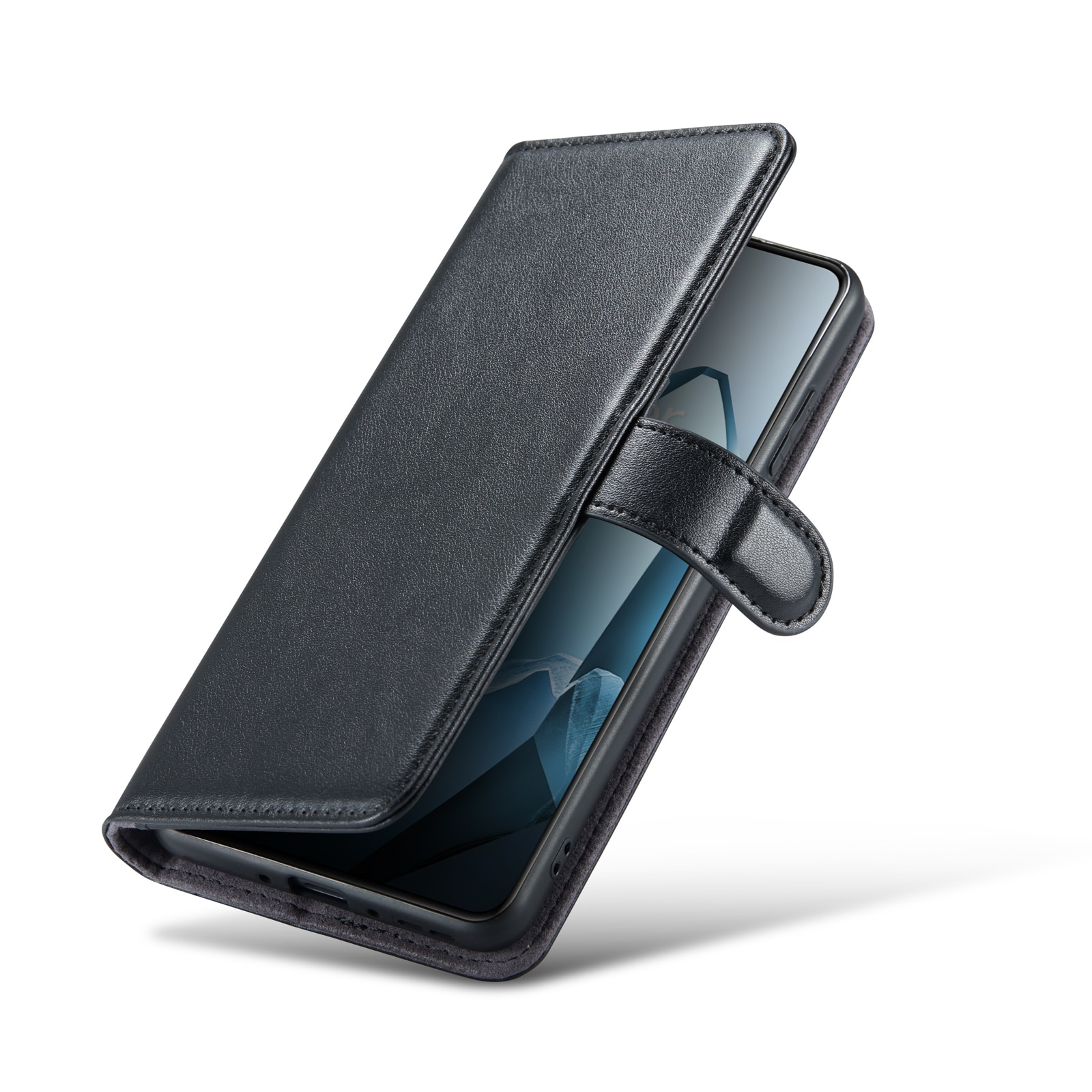  OnePlus 13 Pungetui i ægte læder, Sort