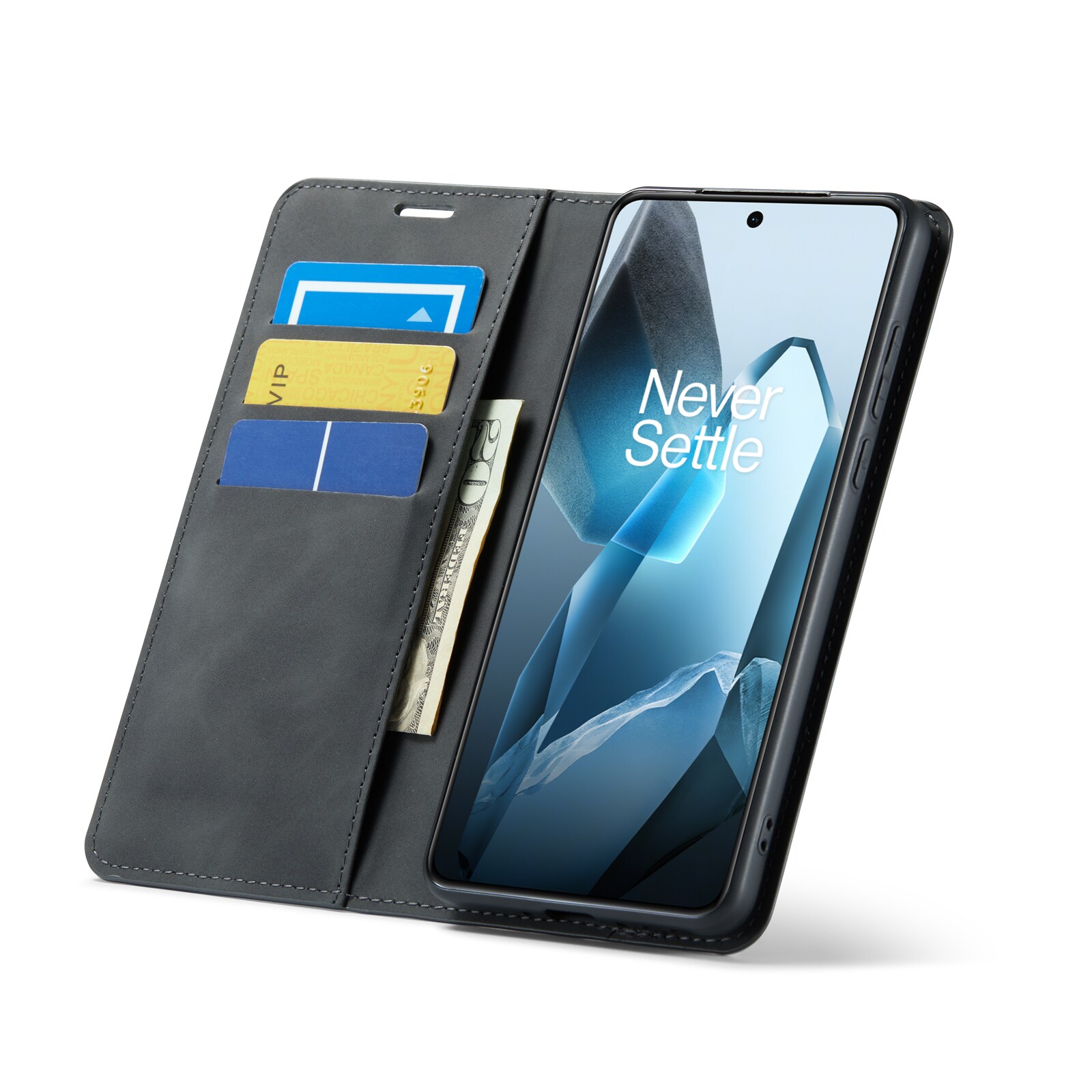  OnePlus 13 Slankt etui med kortholder, Sort