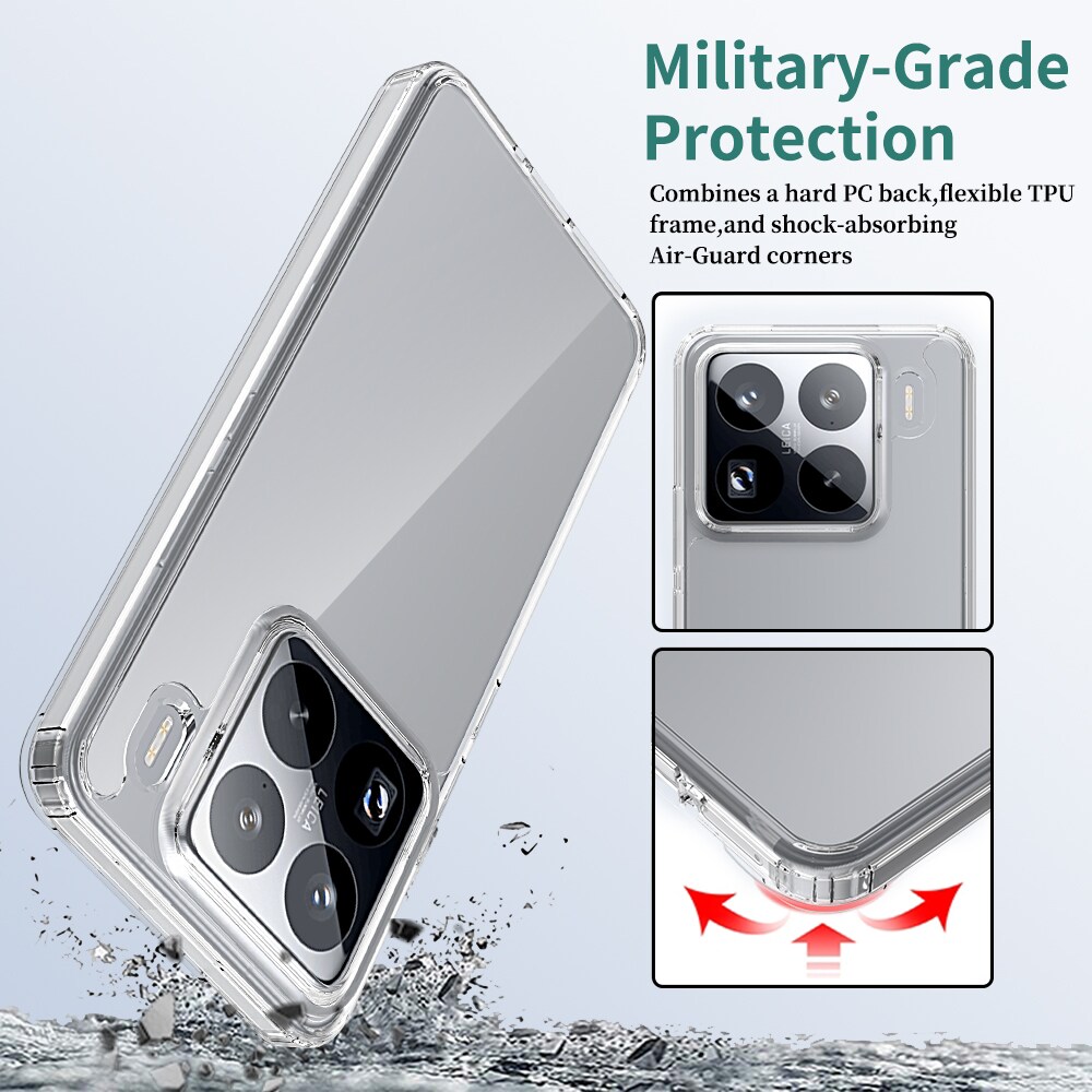 Xiaomi 15 Pro Crystal Hybrid-cover, Gennemsigtig