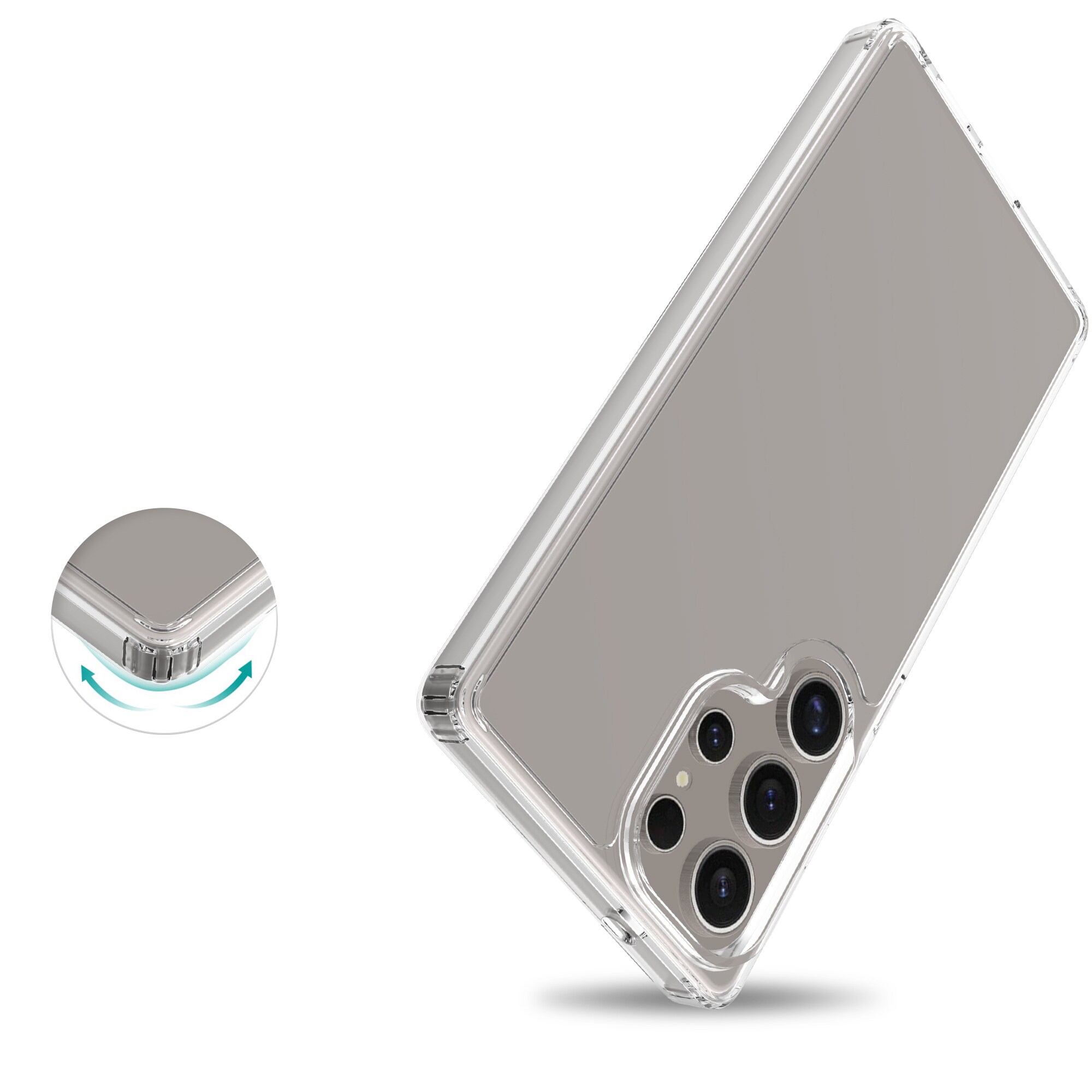 Samsung Galaxy S25 Ultra Crystal Hybrid-cover, Gennemsigtig