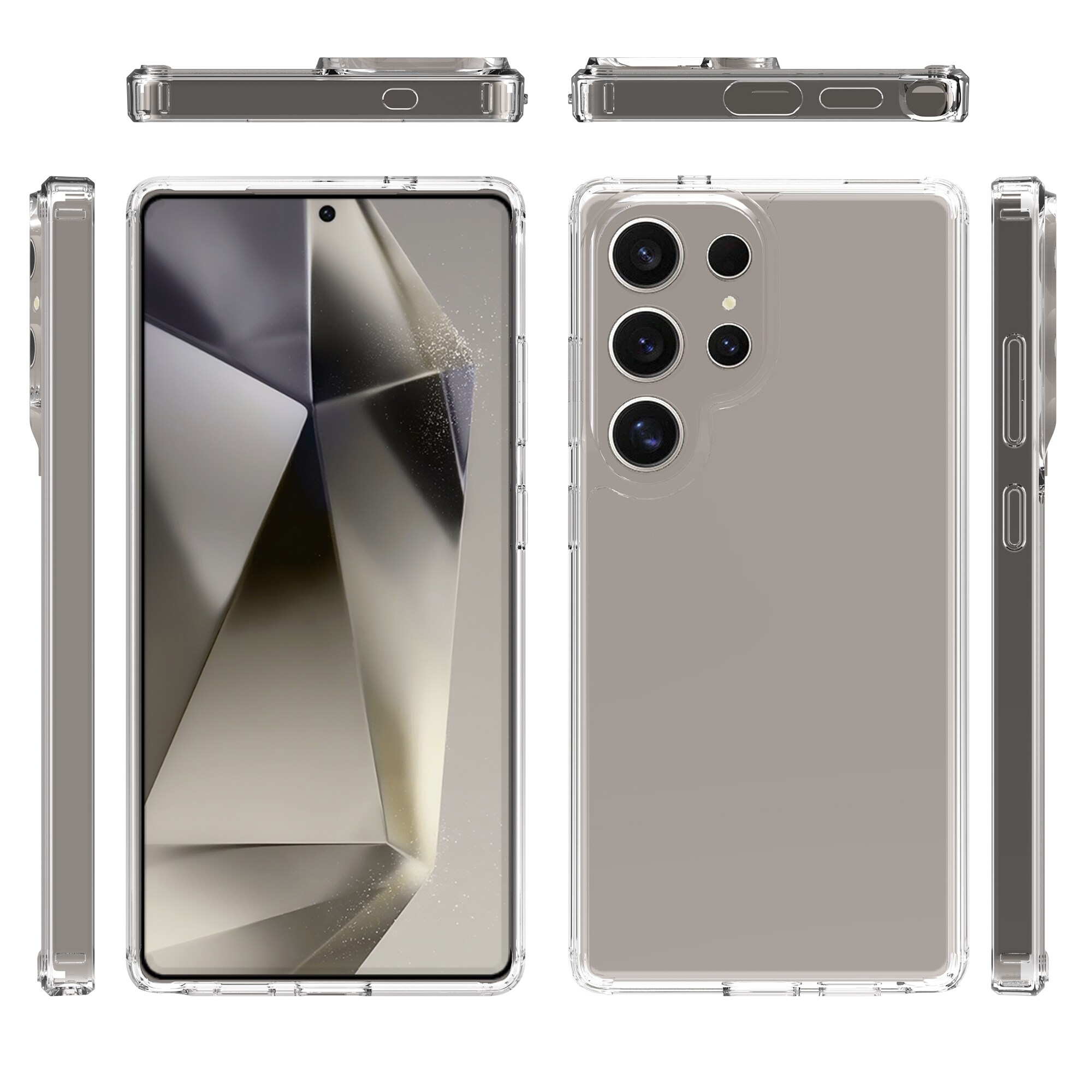 Samsung Galaxy S25 Ultra Crystal Hybrid-cover, Gennemsigtig