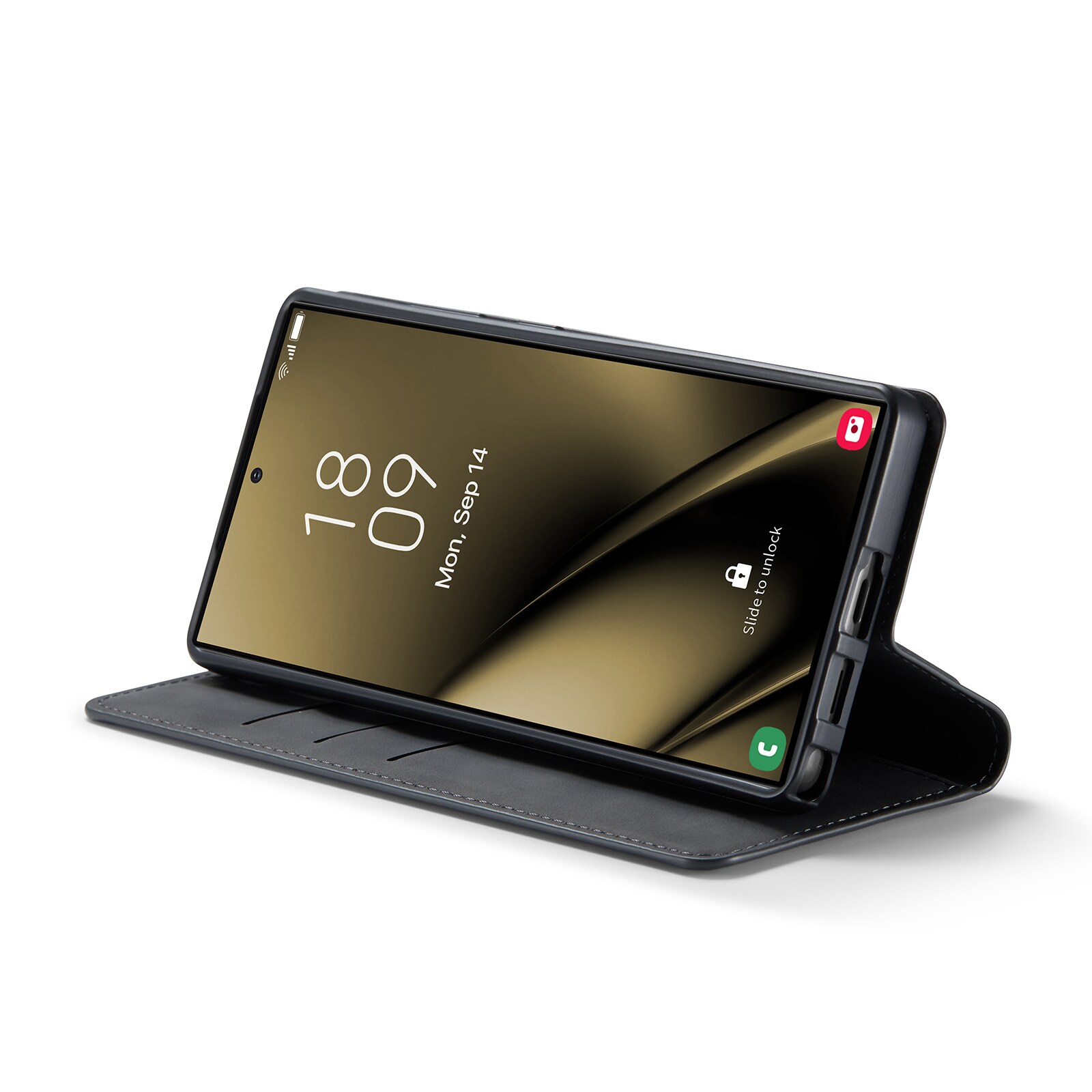 Samsung Galaxy S25 Ultra Slankt etui med kortholder, Sort