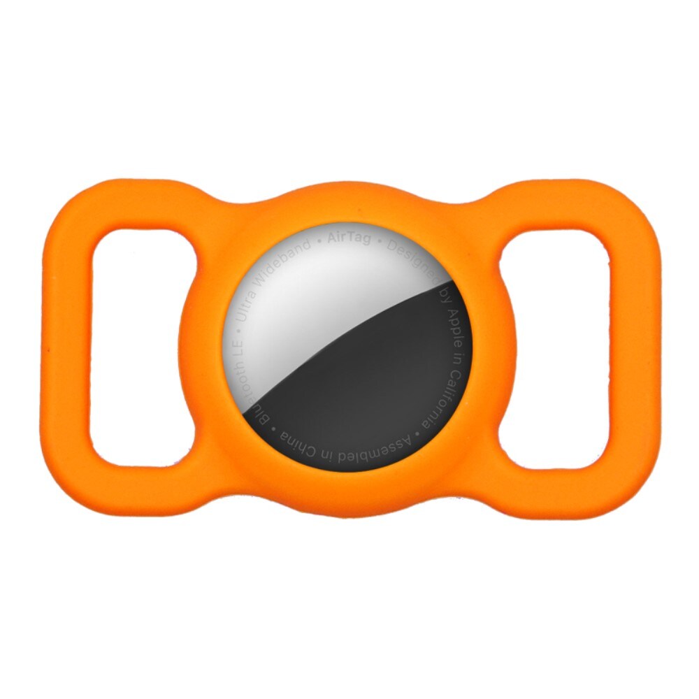 Apple AirTag Silikonecover til hundehalsbånd, Orange