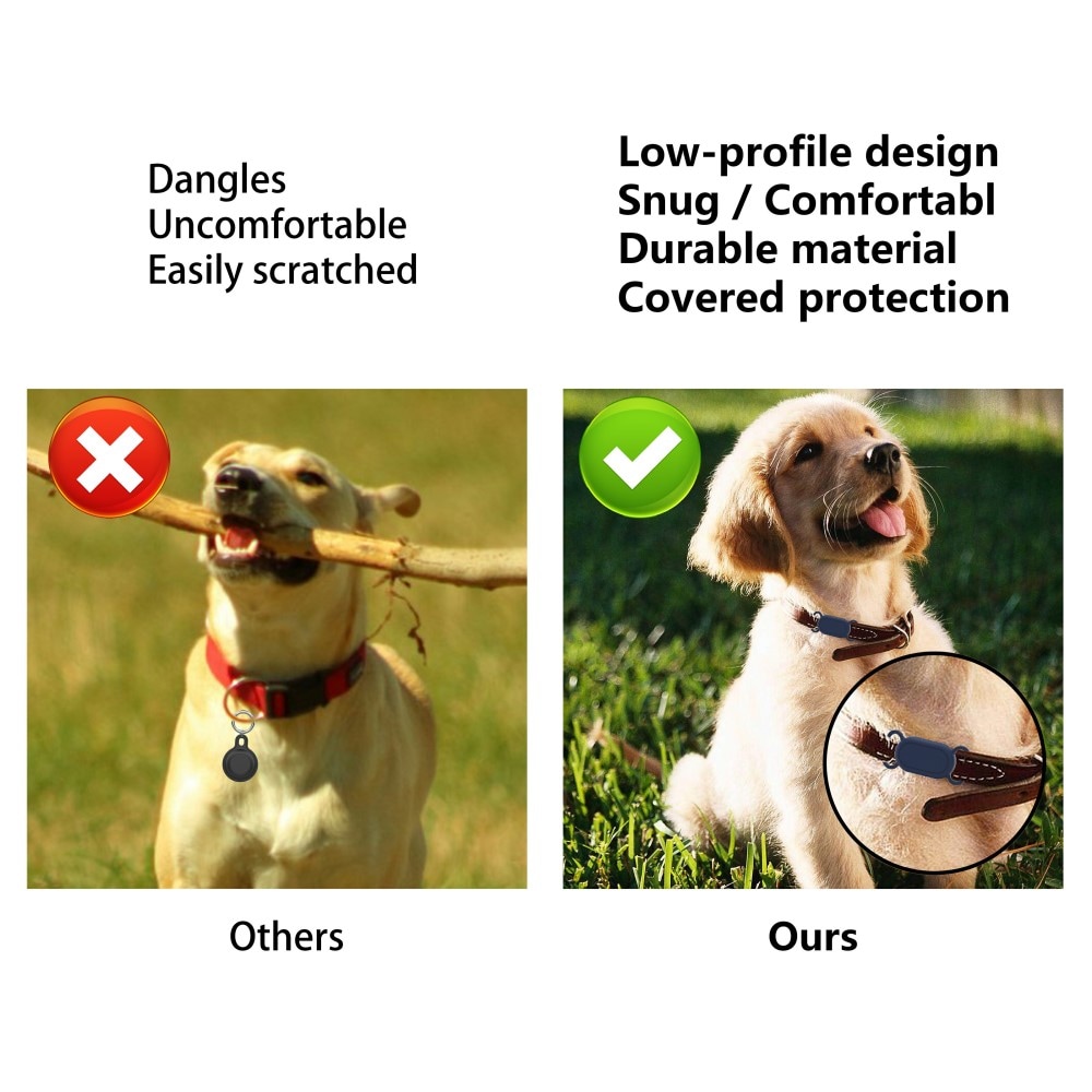 Samsung Galaxy SmartTag 2 Silikonecover til hundehalsbånd, Sort
