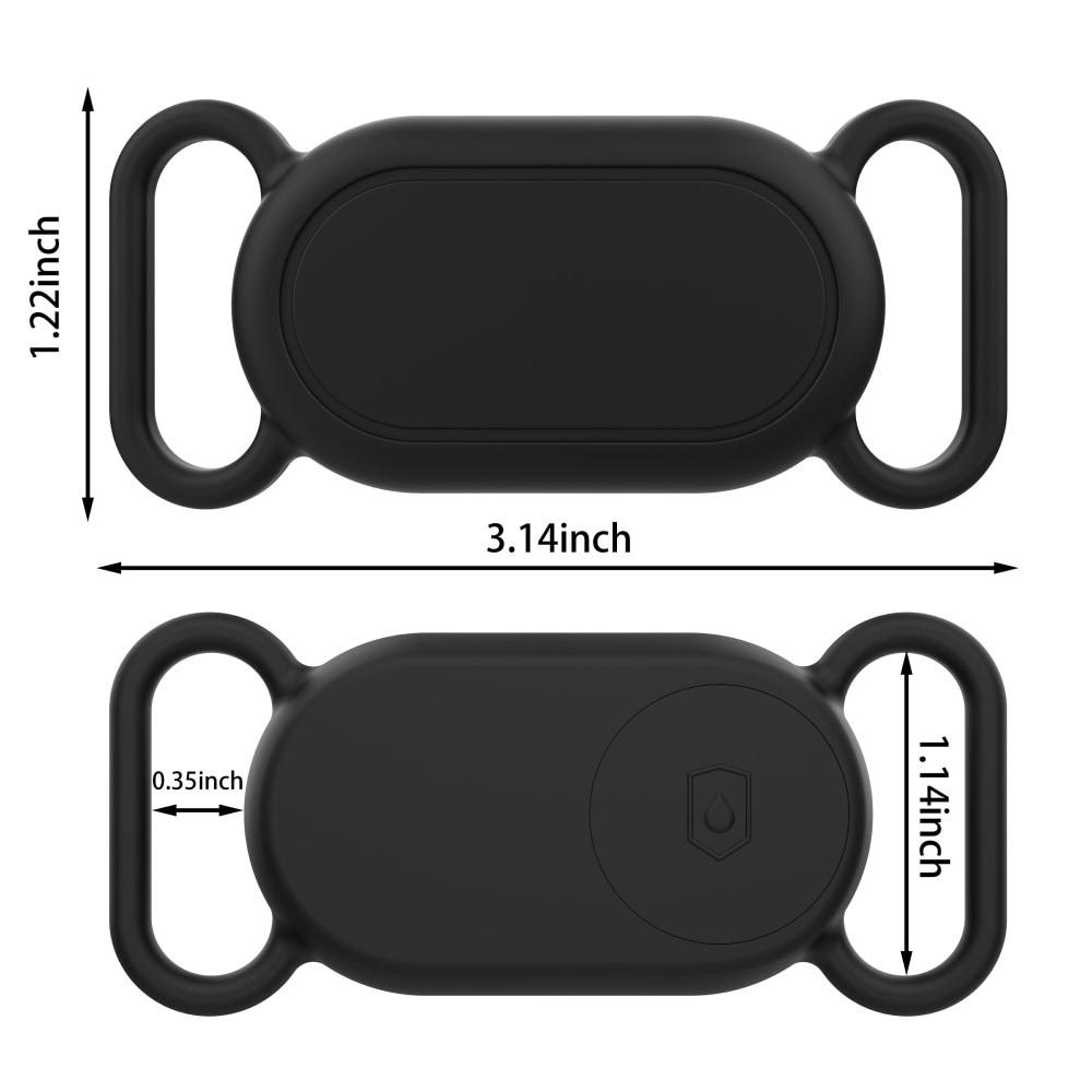 Samsung Galaxy SmartTag 2 Silikonecover til hundehalsbånd, Sort
