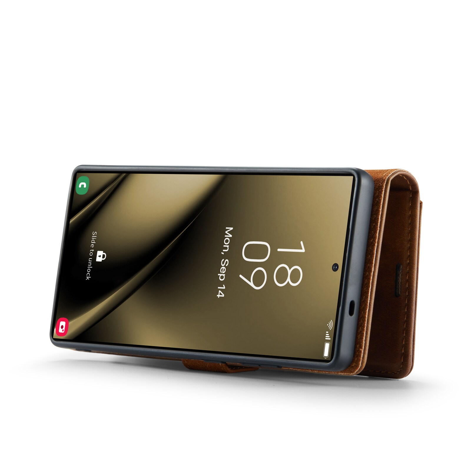 Samsung Galaxy S25 Ultra Pungetui med aftageligt cover, Cognac