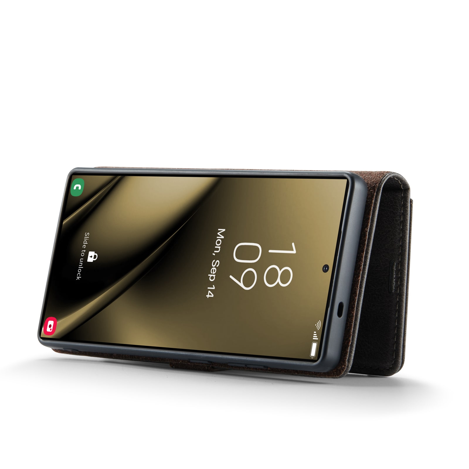 Samsung Galaxy S25 Ultra Pungetui med aftageligt cover, Brown