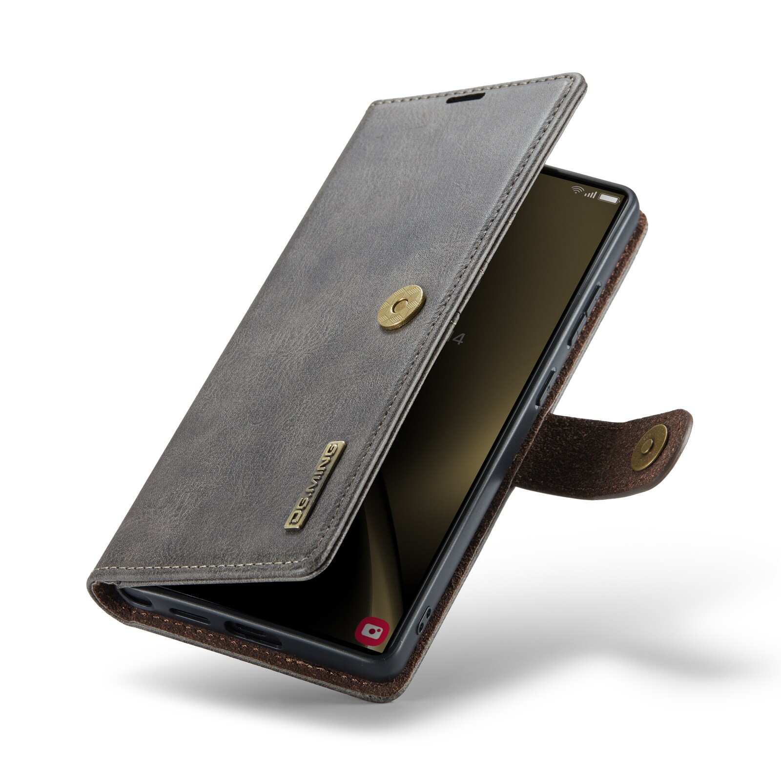 Samsung Galaxy S25 Ultra Pungetui med aftageligt cover, Brown