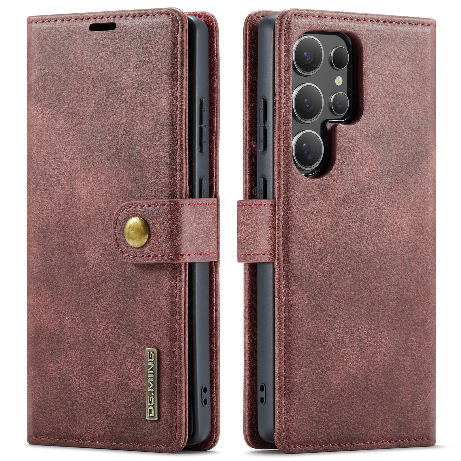 Samsung Galaxy S25 Ultra Pungetui med aftageligt cover, Red