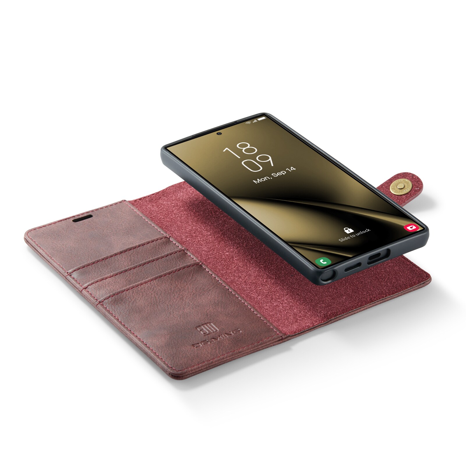 Samsung Galaxy S25 Ultra Pungetui med aftageligt cover, Red