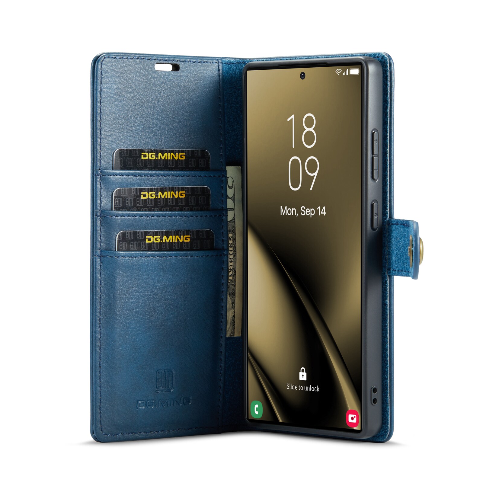 Samsung Galaxy S25 Ultra Pungetui med aftageligt cover, Blue