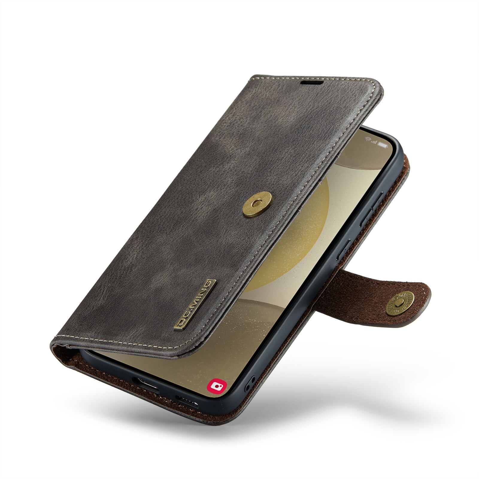 Samsung Galaxy S25 Pungetui med aftageligt cover, Brown