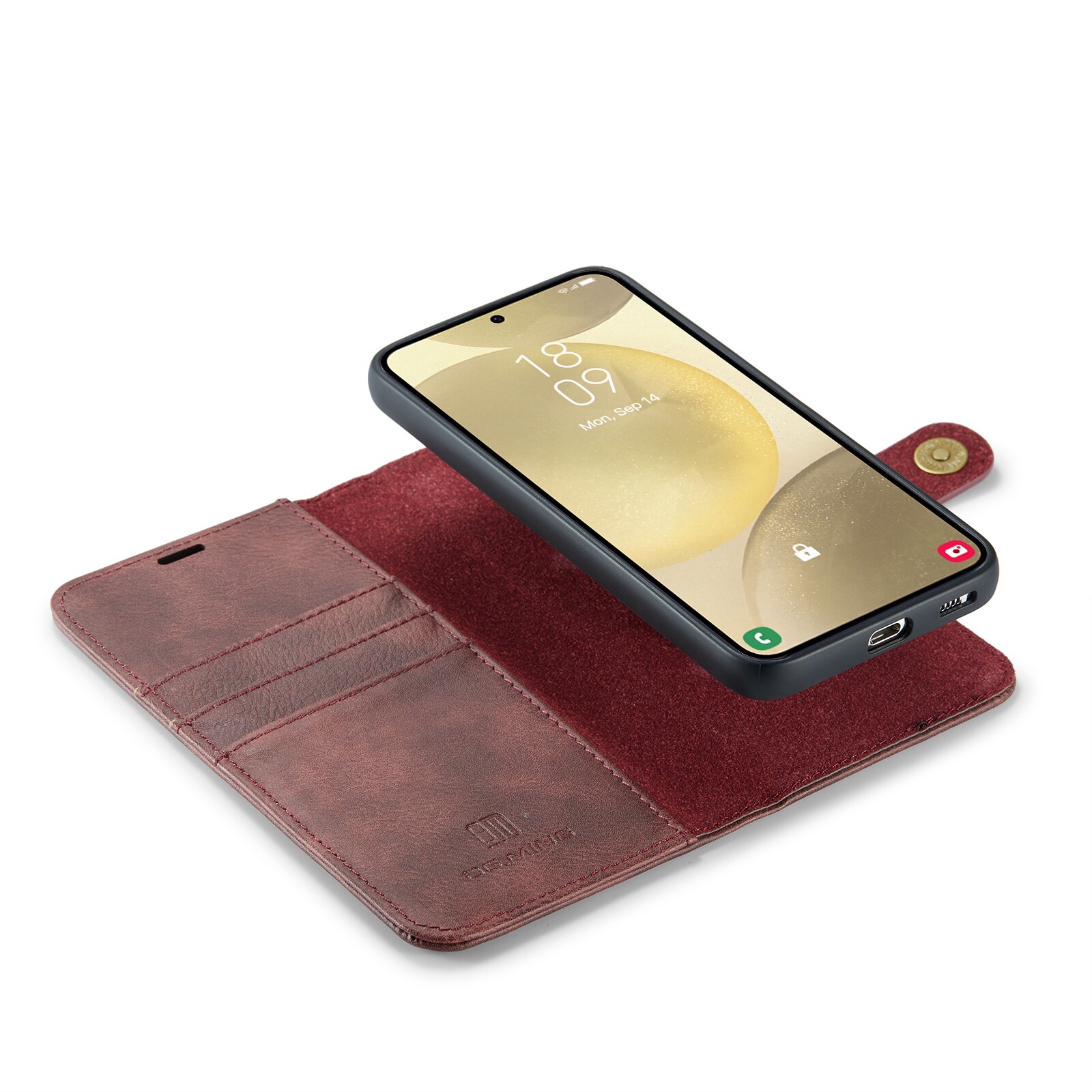 Samsung Galaxy S25 Pungetui med aftageligt cover, Red