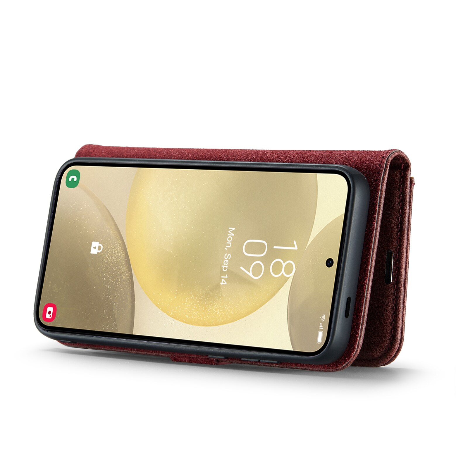 Samsung Galaxy S25 Pungetui med aftageligt cover, Red