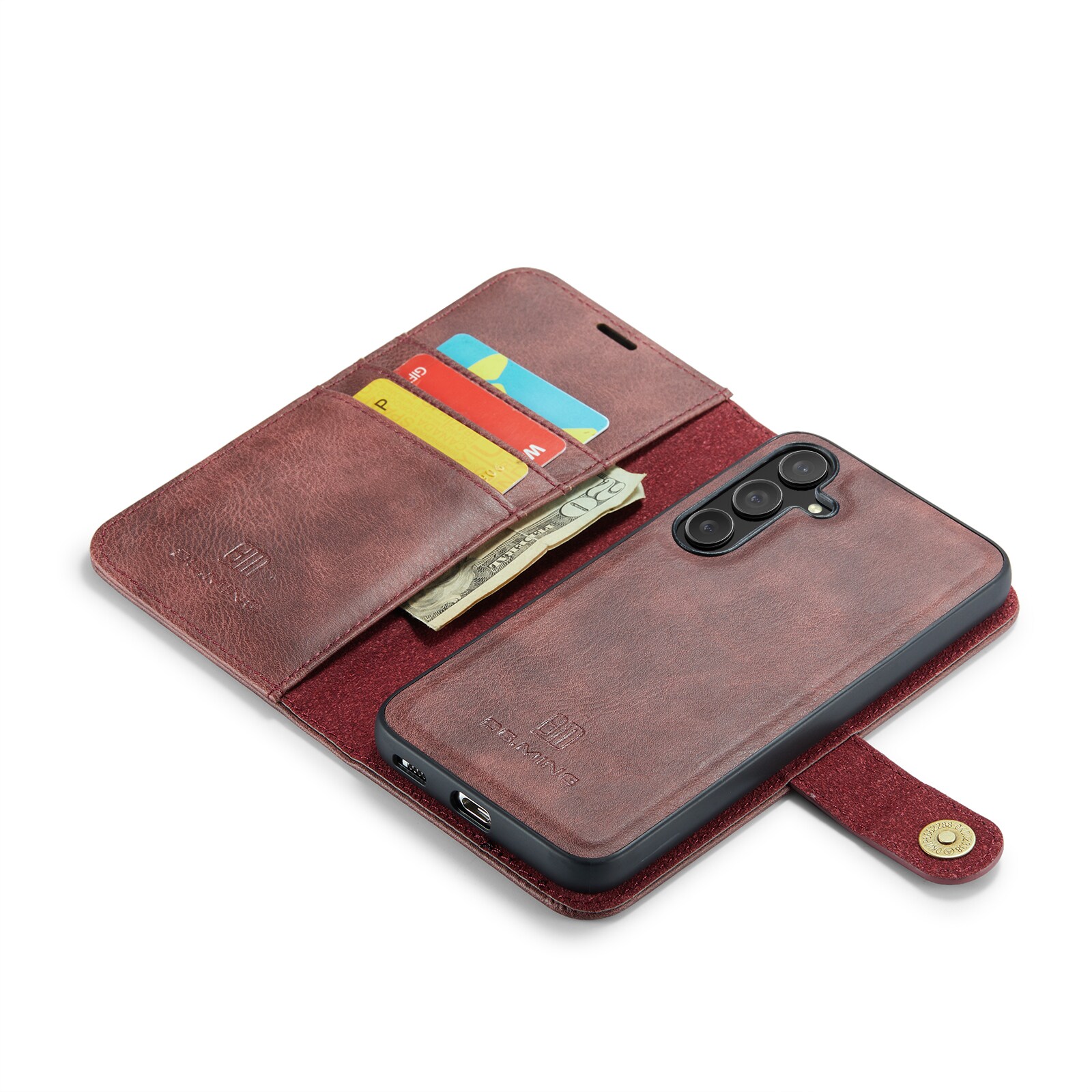 Samsung Galaxy S25 Pungetui med aftageligt cover, Red