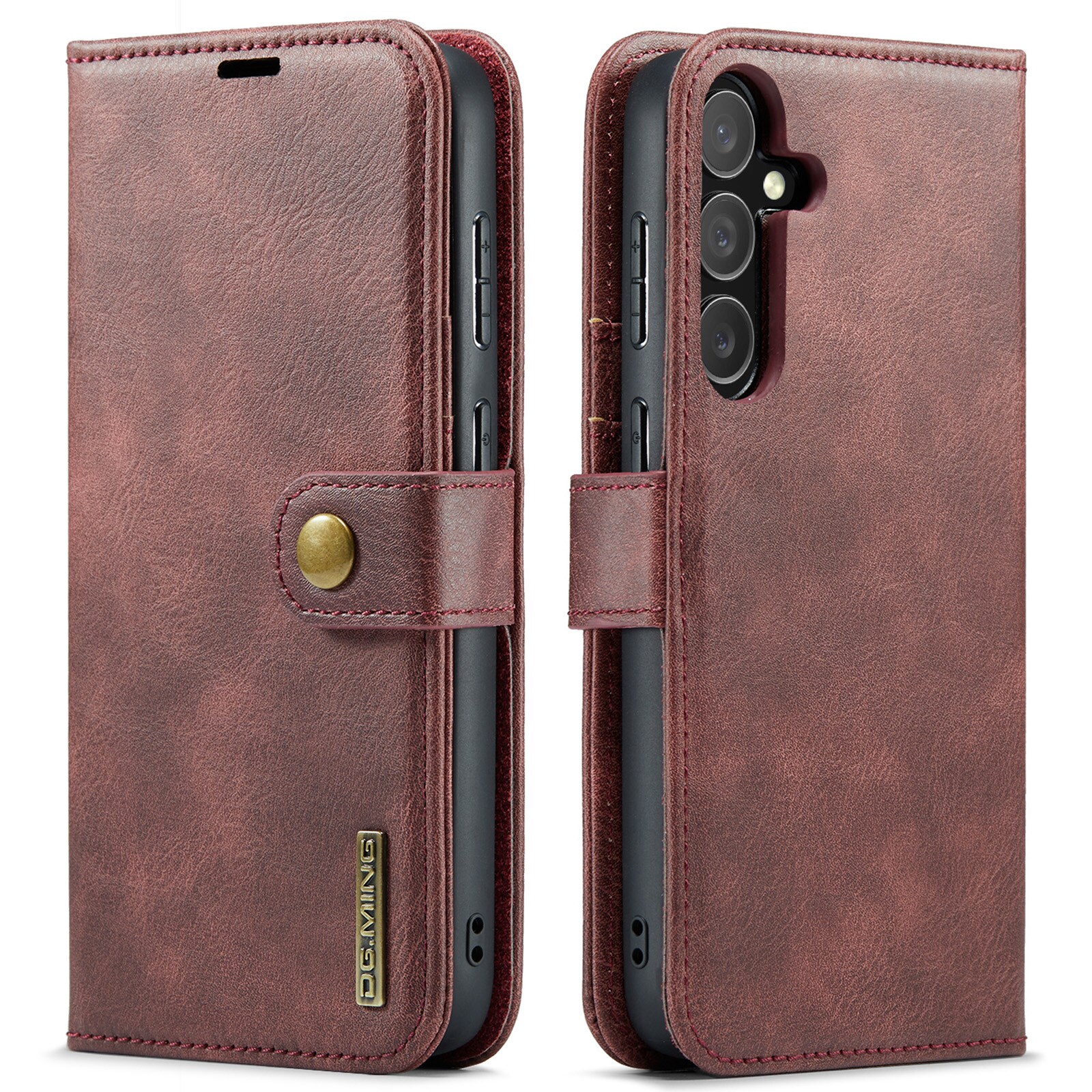 Samsung Galaxy S25 Pungetui med aftageligt cover, Red