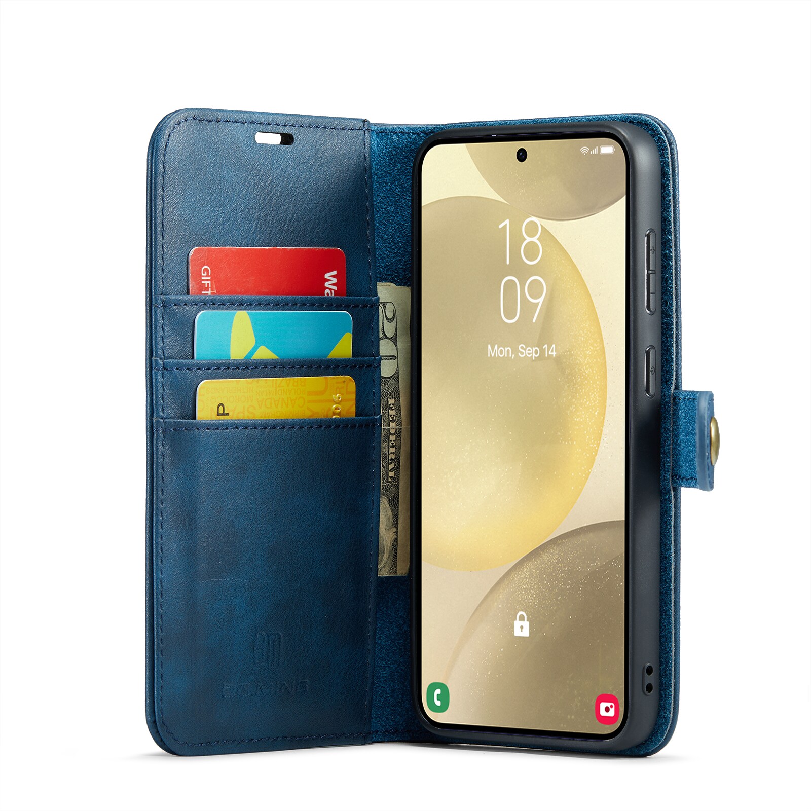 Samsung Galaxy S25 Pungetui med aftageligt cover, Blue