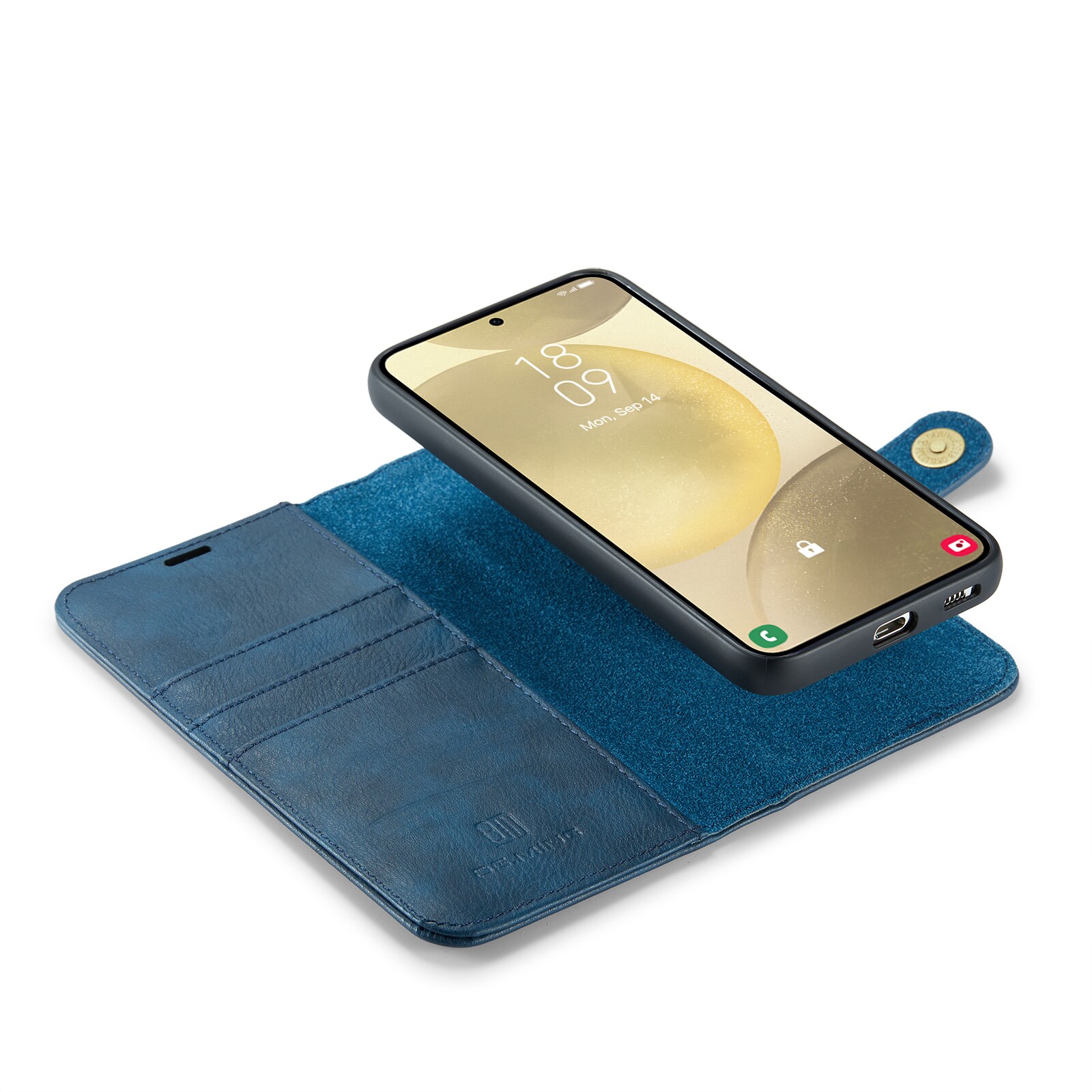 Samsung Galaxy S25 Pungetui med aftageligt cover, Blue