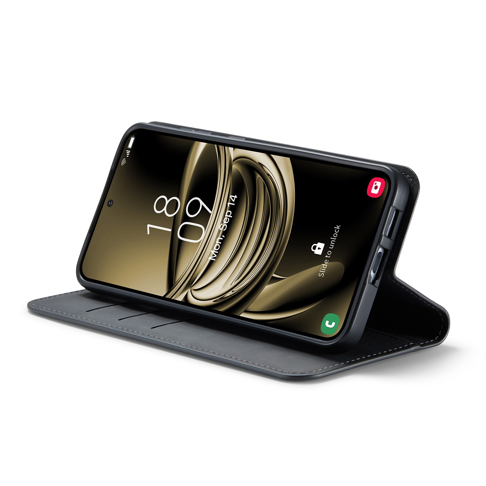 Samsung Galaxy S25 Slankt etui med kortholder, Sort