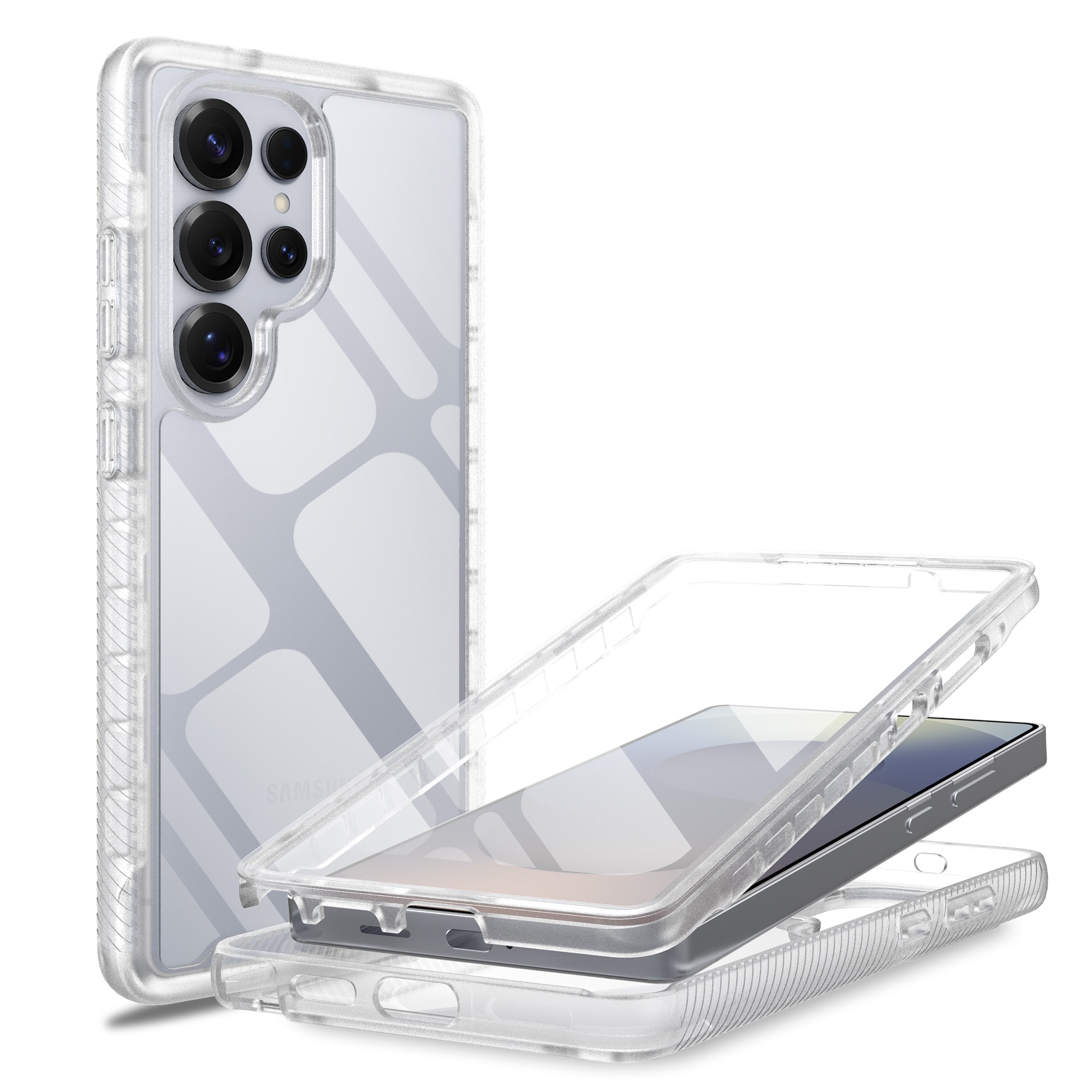 Samsung Galaxy S25 Ultra Mobilcover Full Protection, Gennemsigtig