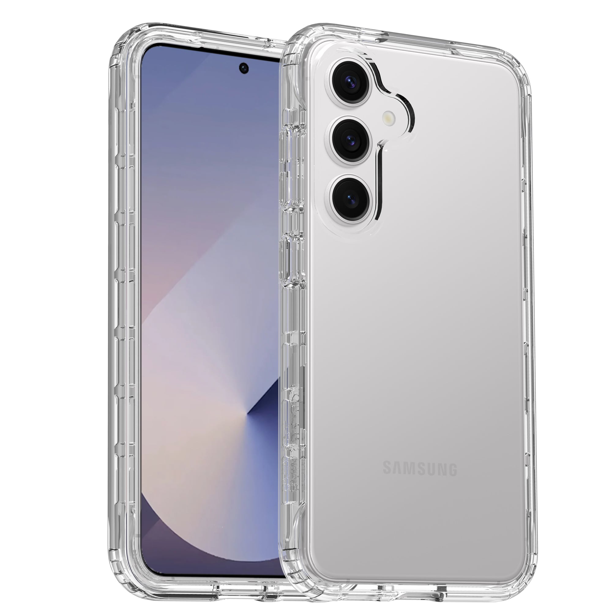 Samsung Galaxy S25 Stødsikkert mobilcover med beskyttelsesramme Gennemsigtig