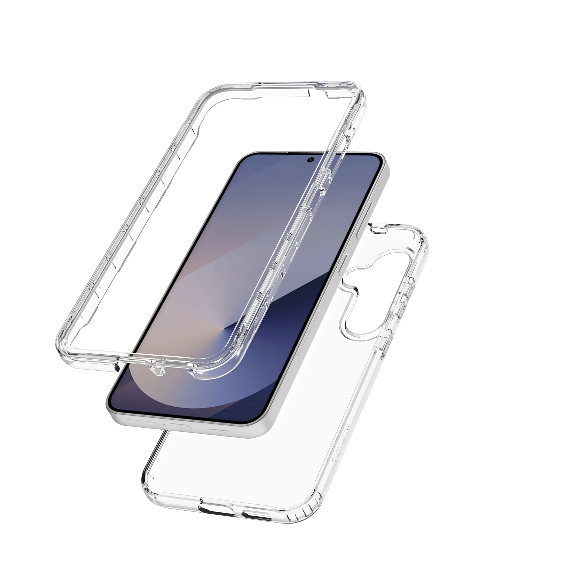 Samsung Galaxy S25 Stødsikkert mobilcover med beskyttelsesramme Gennemsigtig