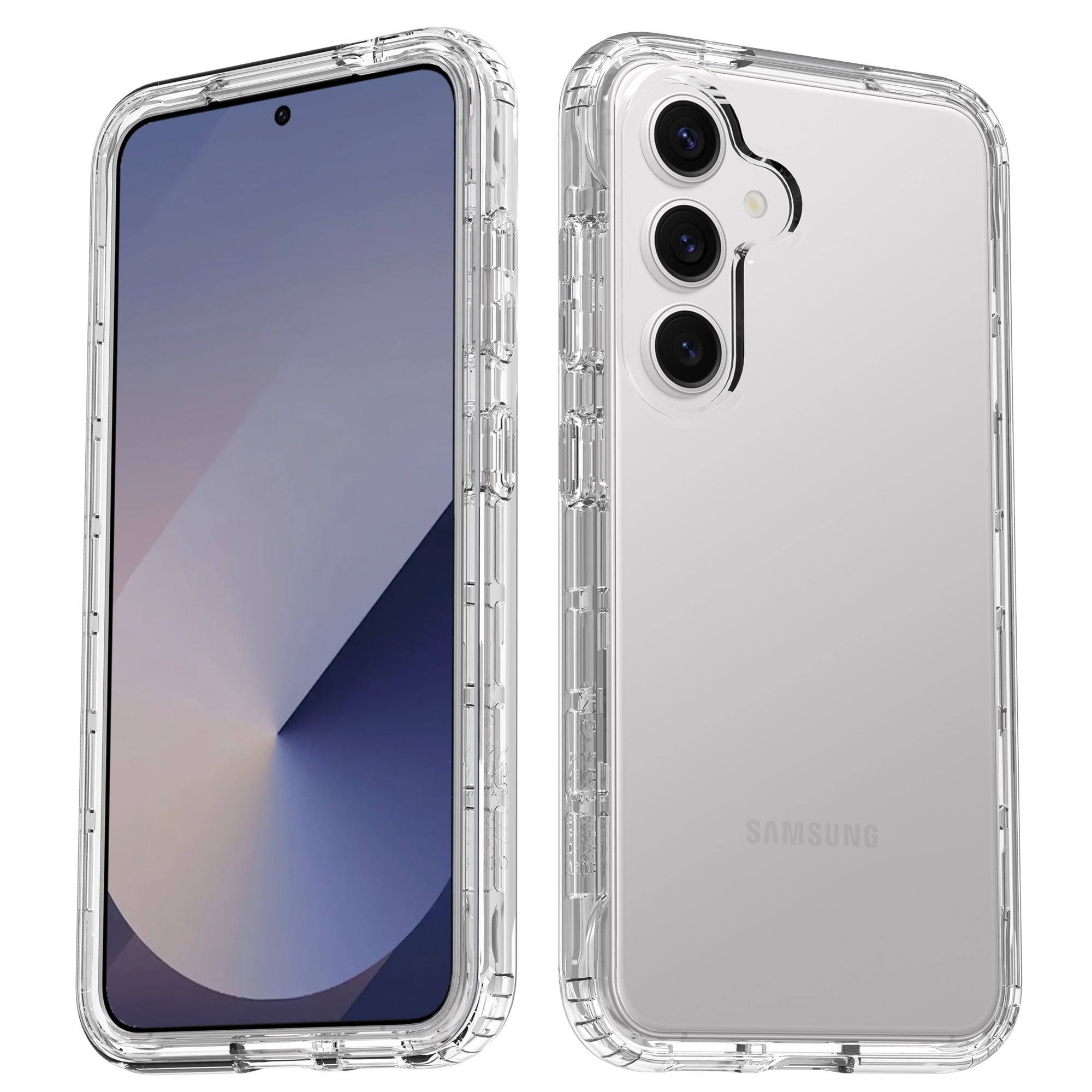 Samsung Galaxy S25 Stødsikkert mobilcover med beskyttelsesramme Gennemsigtig