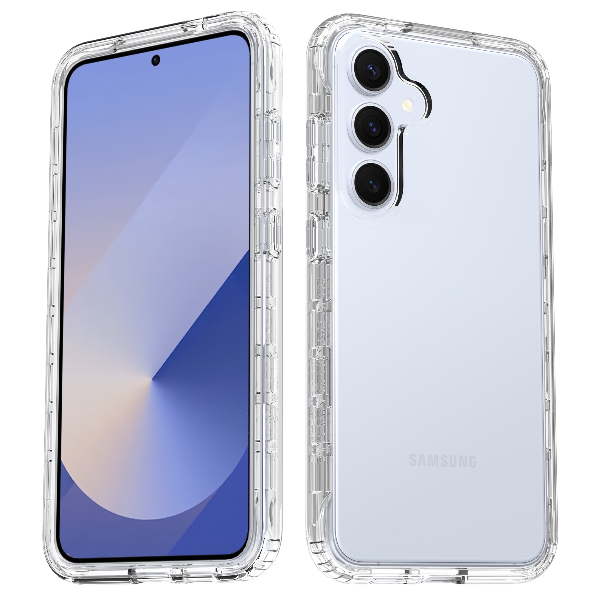 Samsung Galaxy S25 Plus Stødsikkert mobilcover med beskyttelsesramme Gennemsigtig