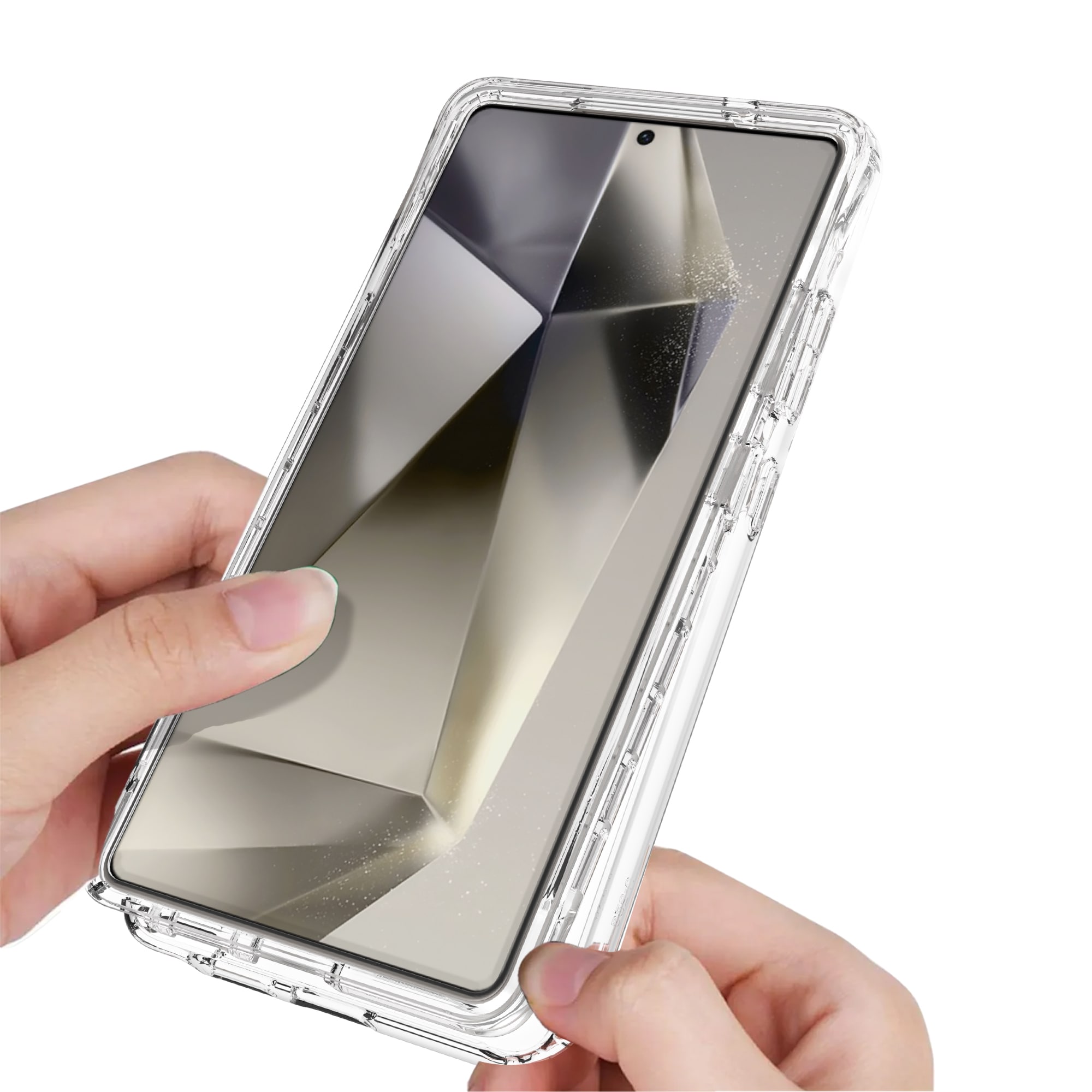 Samsung Galaxy S25 Ultra Stødsikkert mobilcover med beskyttelsesramme Gennemsigtig