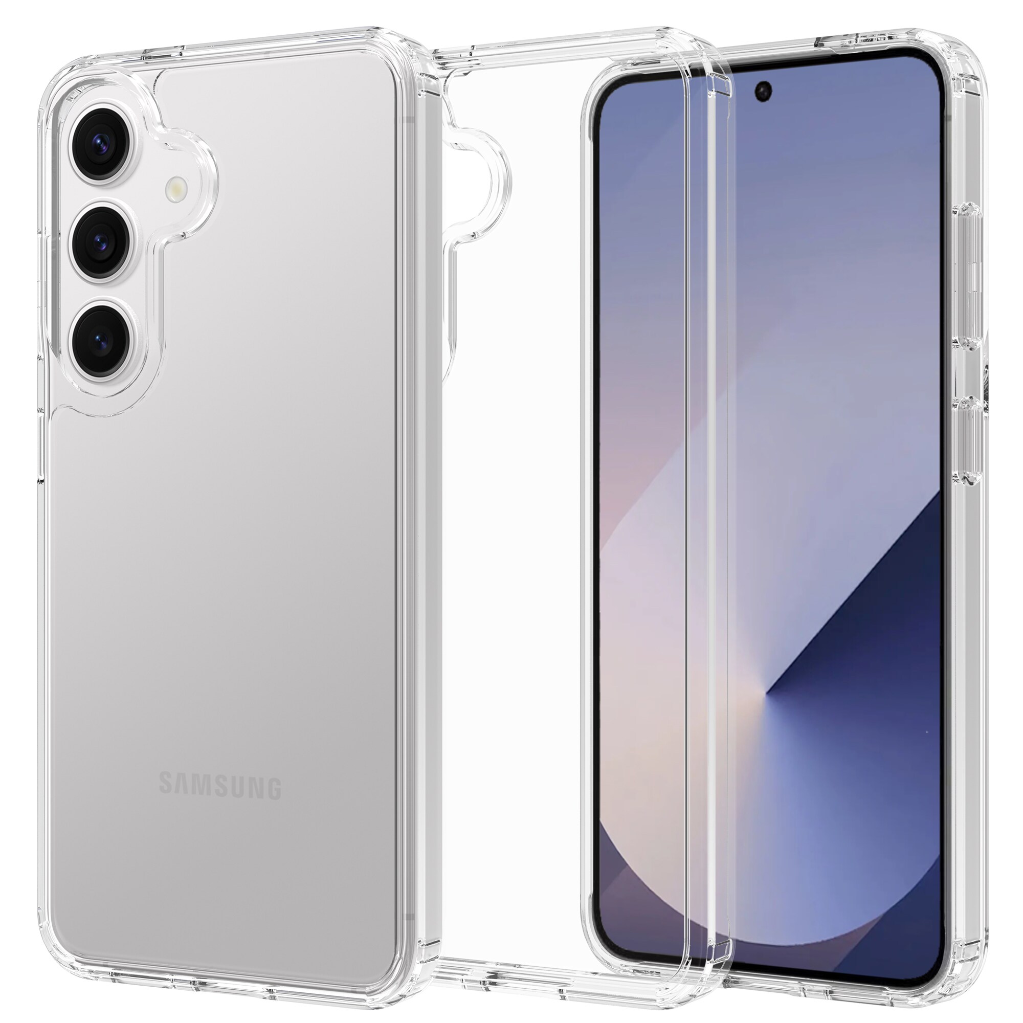 Samsung Galaxy S25 Crystal Hybrid-cover, Gennemsigtig