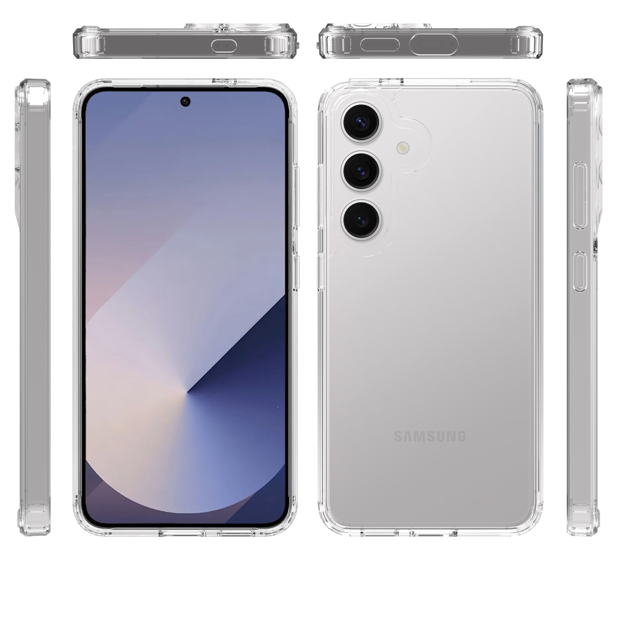 Samsung Galaxy S25 Crystal Hybrid-cover, Gennemsigtig