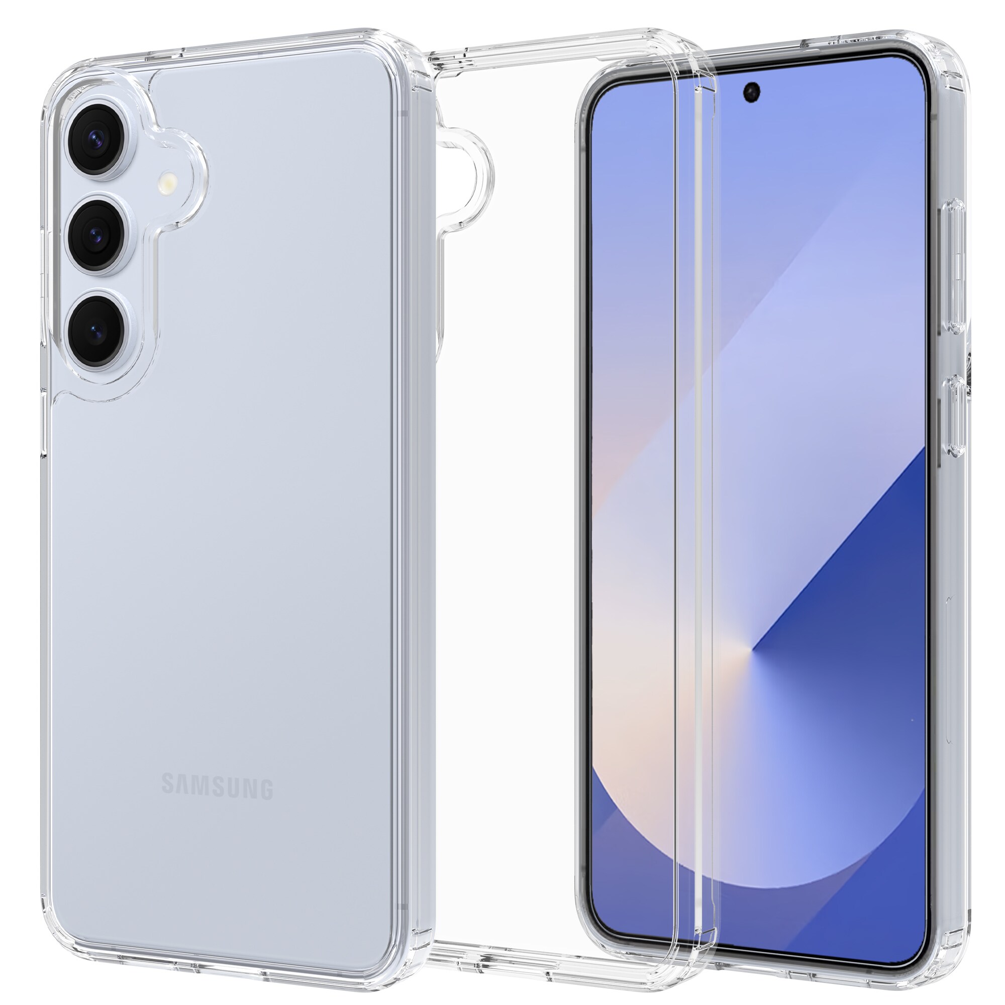 Samsung Galaxy S25 Plus Crystal Hybrid-cover, Gennemsigtig