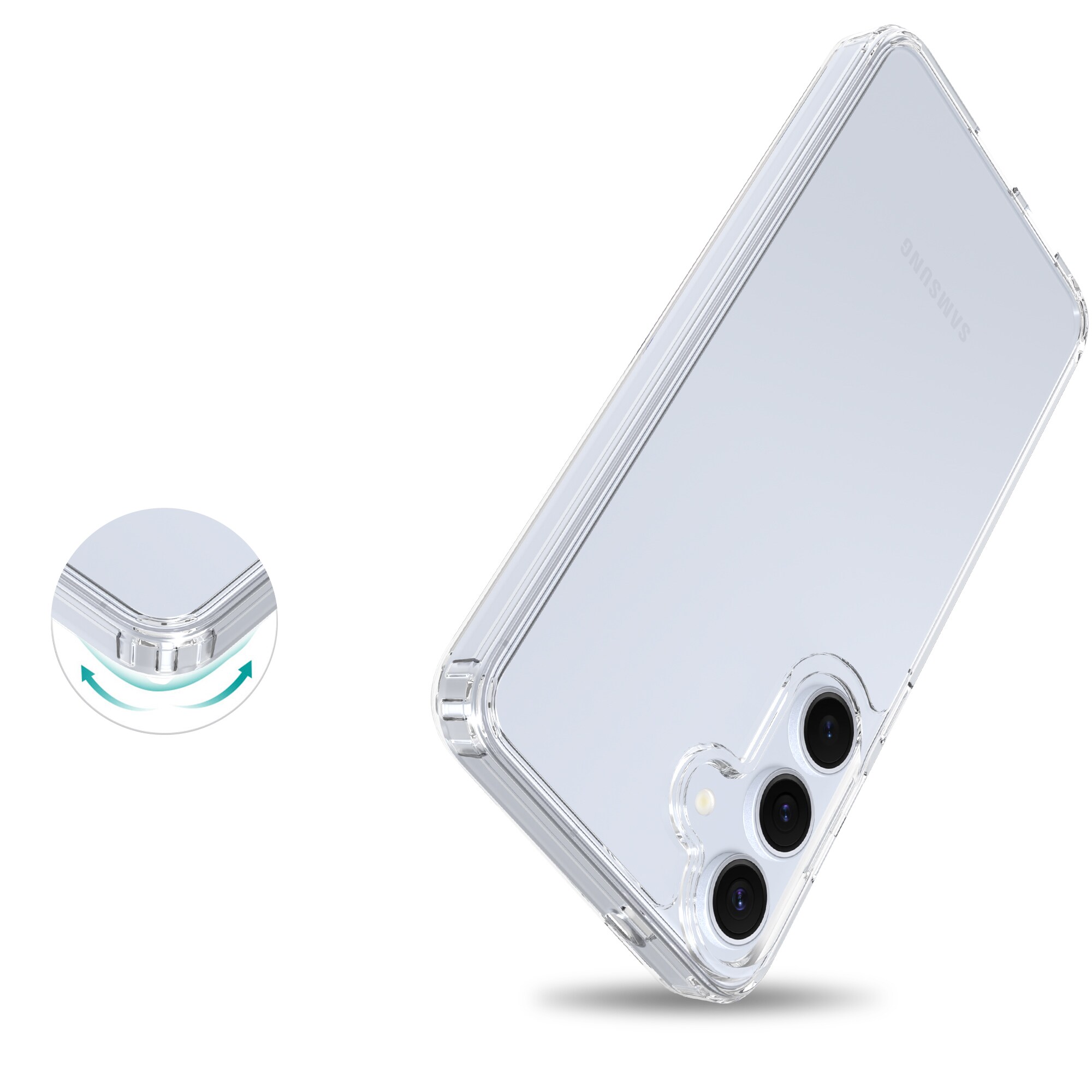 Samsung Galaxy S25 Plus Crystal Hybrid-cover, Gennemsigtig