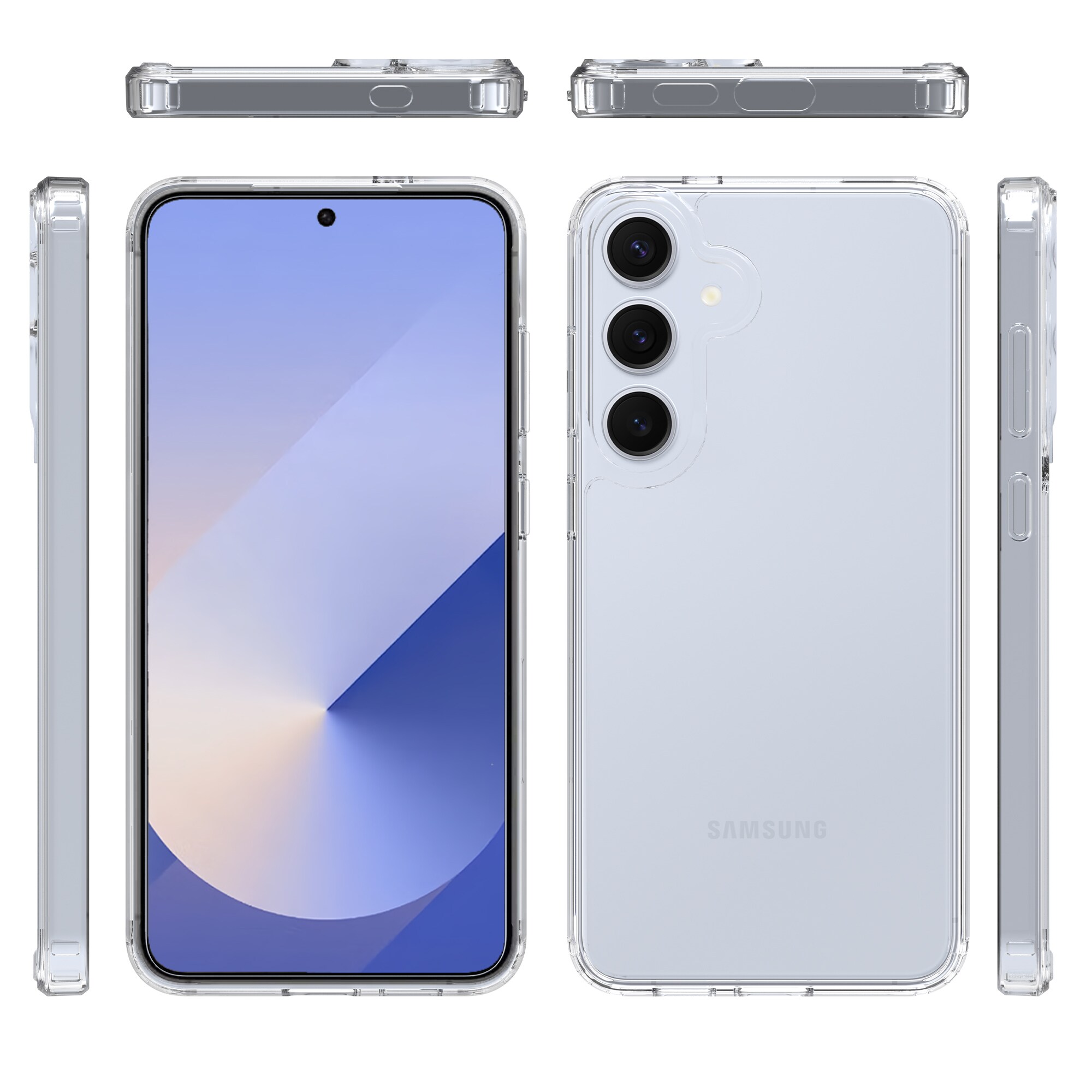 Samsung Galaxy S25 Plus Crystal Hybrid-cover, Gennemsigtig