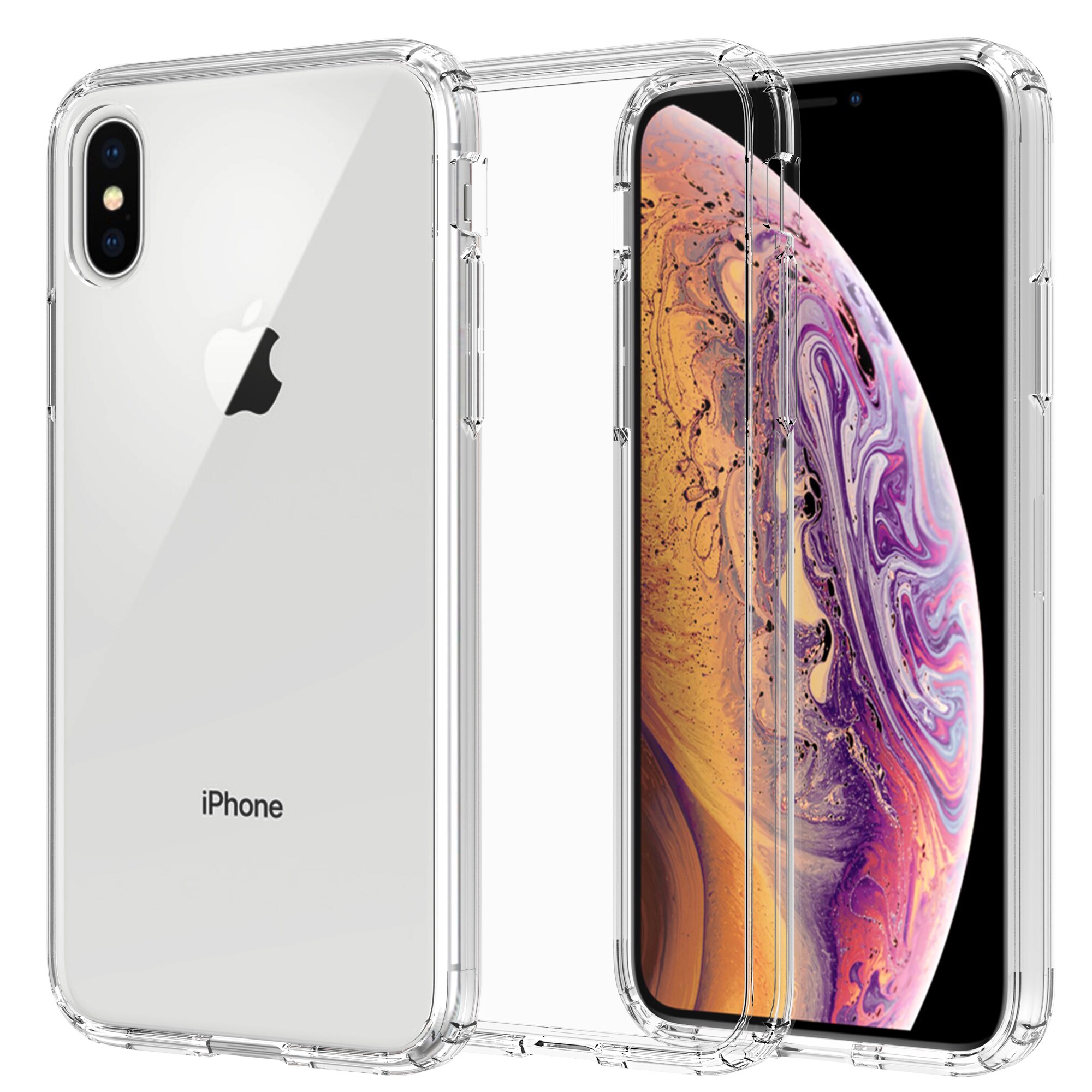 iPhone X/XS Crystal Hybrid-cover, Gennemsigtig
