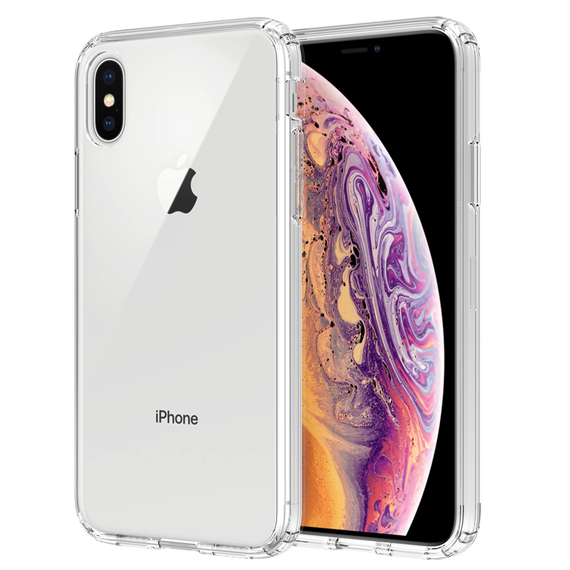 iPhone X/XS Crystal Hybrid-cover, Gennemsigtig