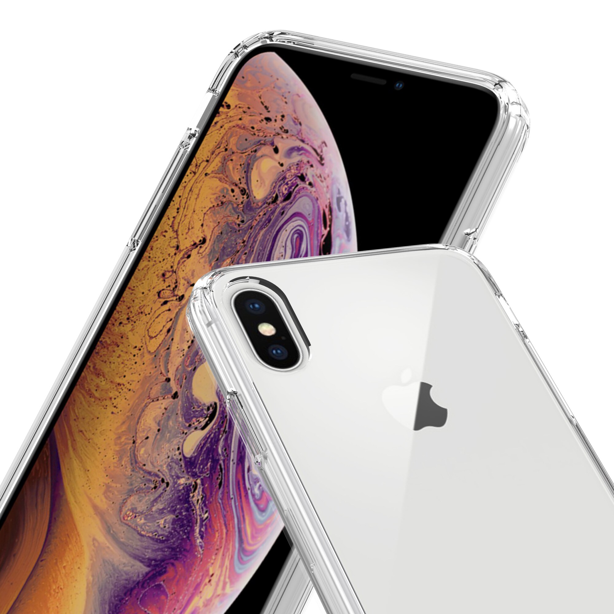 iPhone X/XS Crystal Hybrid-cover, Gennemsigtig