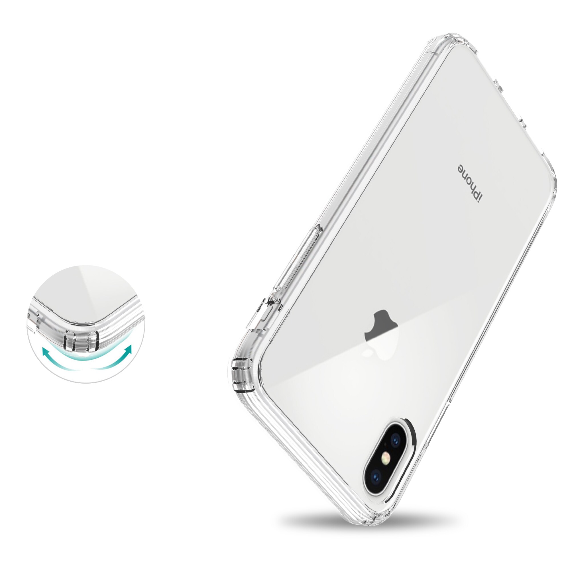 iPhone X/XS Crystal Hybrid-cover, Gennemsigtig